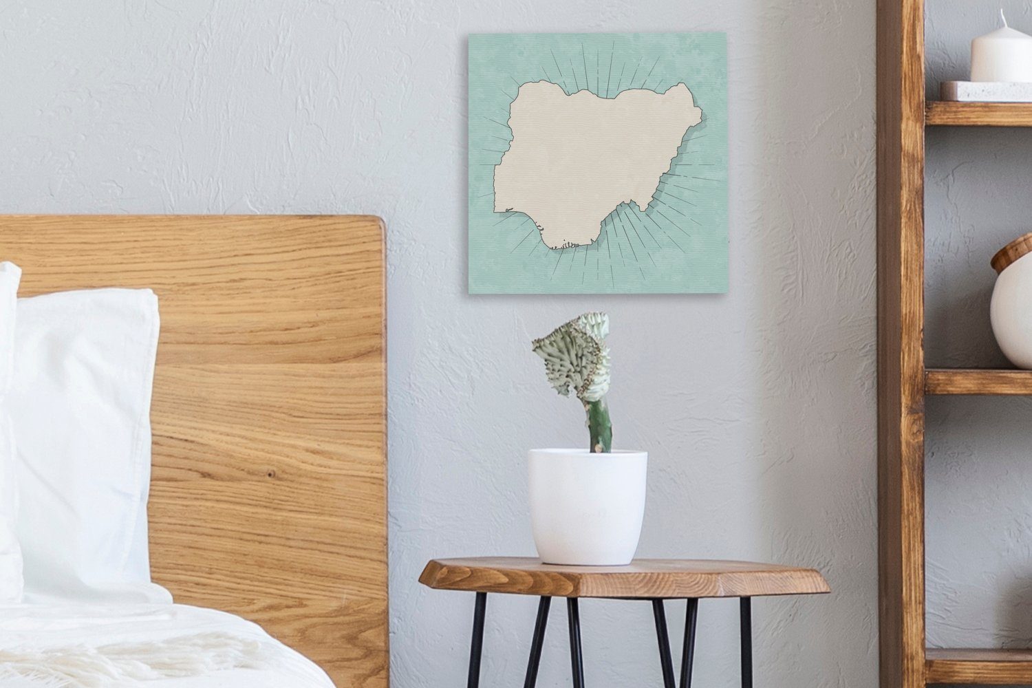 Leinwandbild blauen von Wohnzimmer OneMillionCanvasses® (1 Illustration St), auf einem Leinwand Streifen, Nigeria mit Bilder Schlafzimmer Hintergrund für