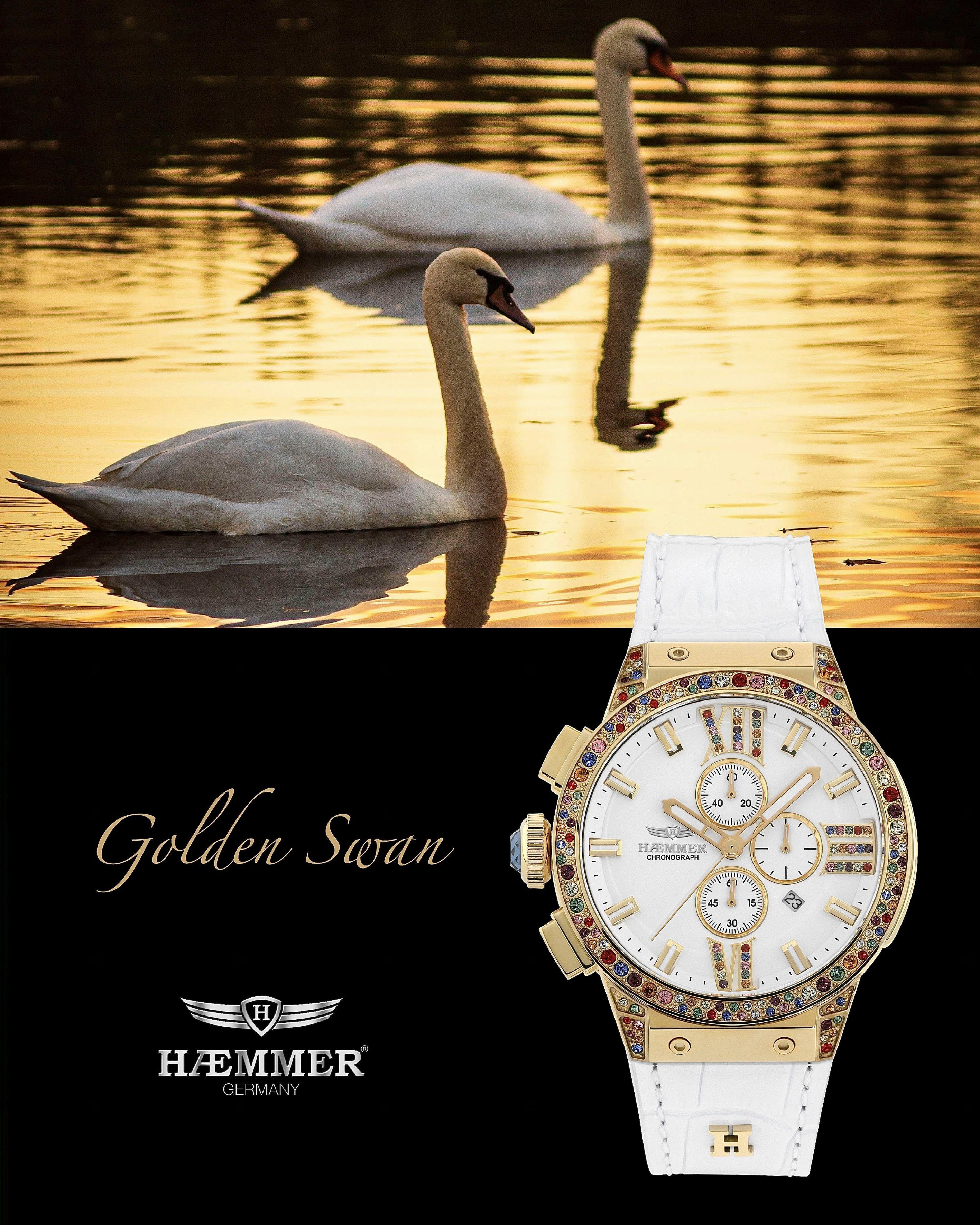 HAEMMER GERMANY Chronograph GOLDEN SWAN, E-037