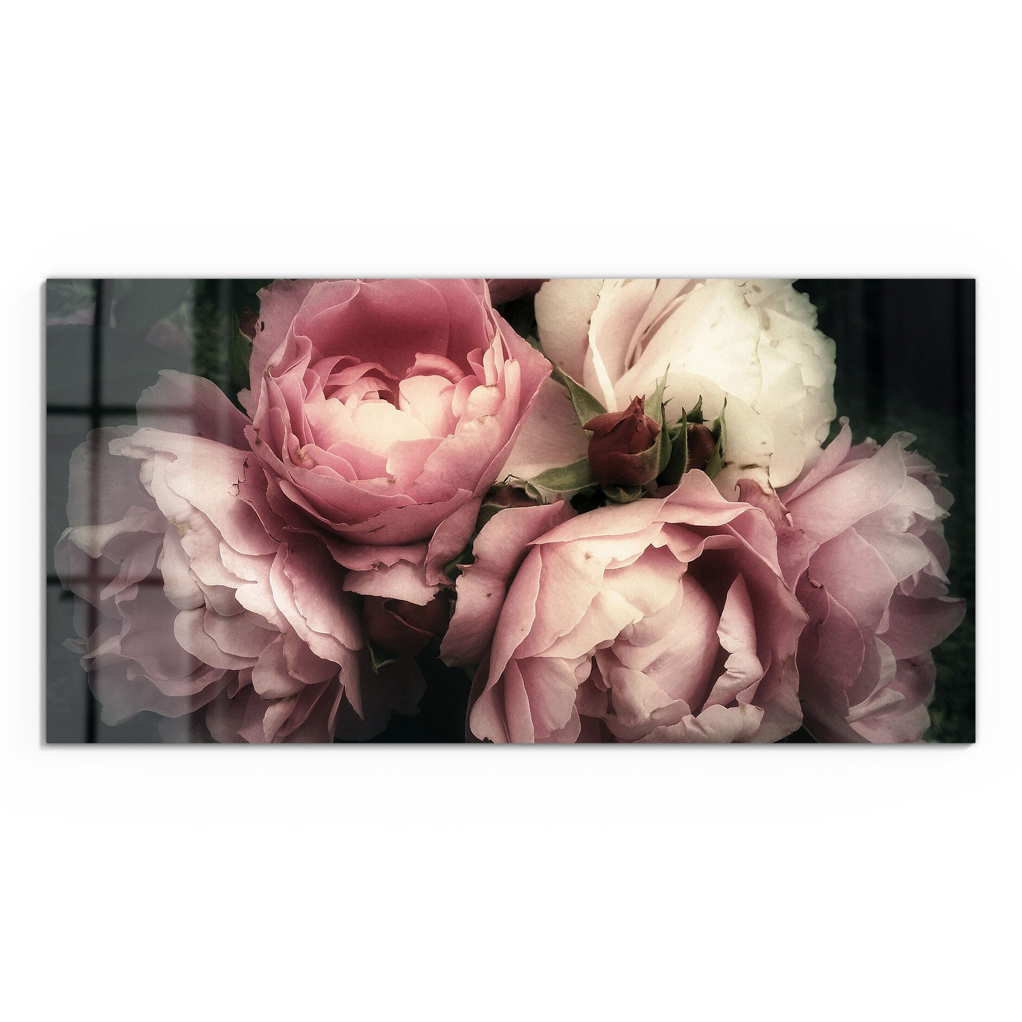 DEQORI Glasbild 'Nostalgische Blüte', 'Nostalgische Blüte', günstig online kaufen