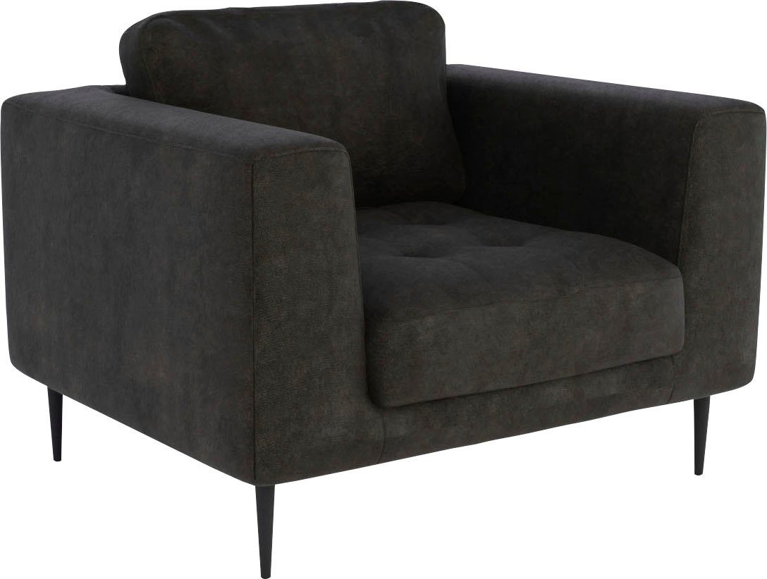 TRENDMANUFAKTUR Sessel Luzi, Loungesessel, modern mit extra hohen Füßen