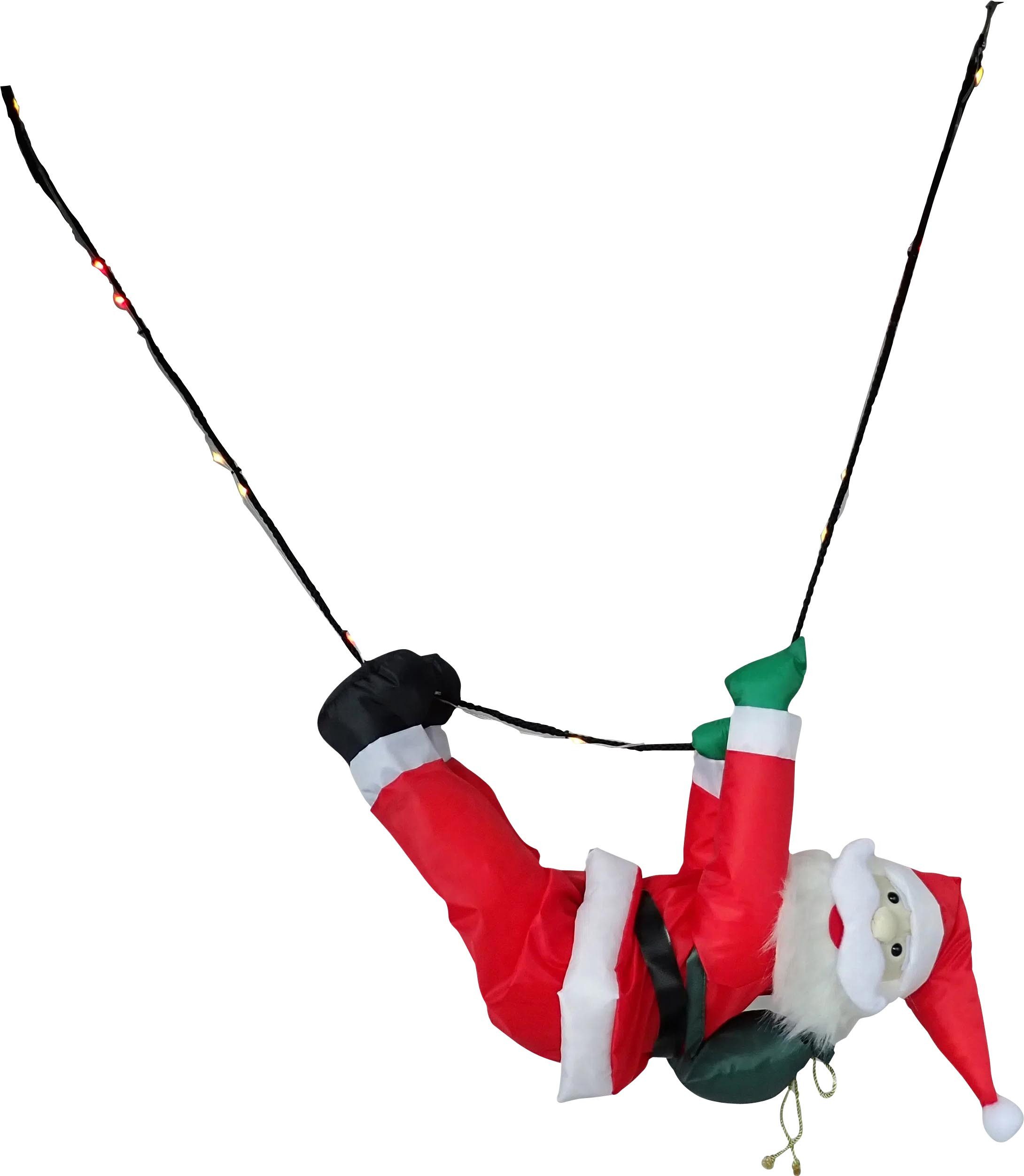Northpoint Weihnachtsmann LED Weihnachtsfigur Santa Claus Lichterkette Außendeko