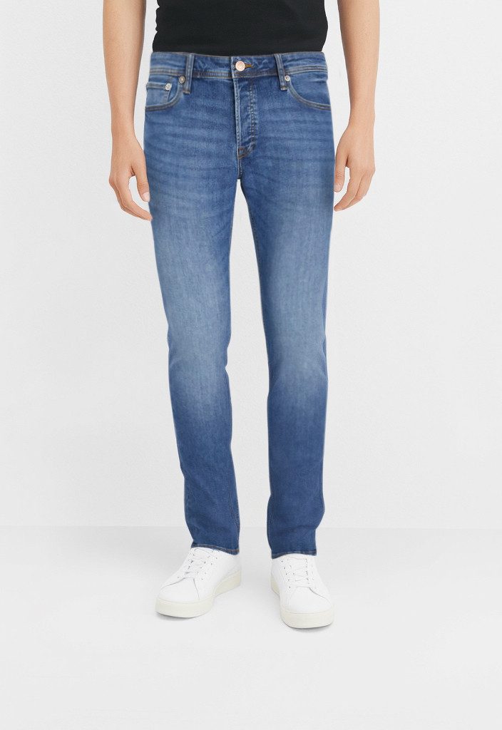 Jack & Jones Slim-fit-Jeans JJIGLENN mit Used-Look und Stretchkomfort Abriebeffekte, modisch, slim fit, Baumwollmischung