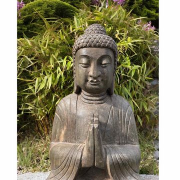 Asien LifeStyle Buddhafigur Buddha Garten Statue Naturstein Namaskar Mudra 61cm