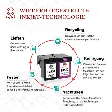 Toner Kingdom Druckerpatronen 305 XL Kompatibel für HP 305XL 600 Seiten Tintenpatrone (ENVY, 6000 6010 DeskJet 2710 2720 2721 2722)