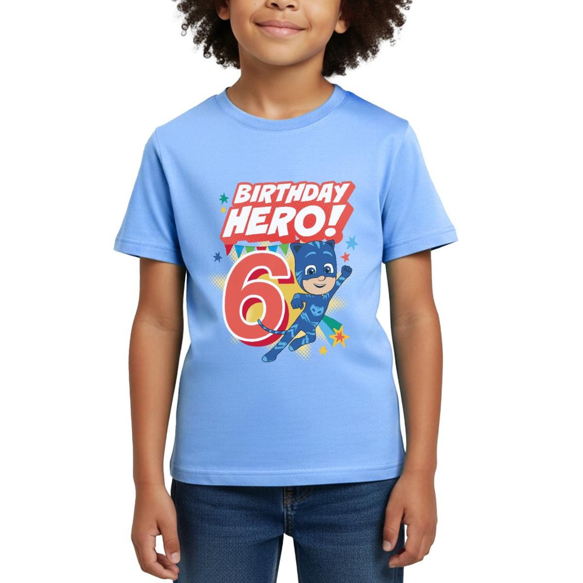 T-Shirt PJ Masks Catboy Birthday Hero 6. Geburtstag Kinder T-Shirt