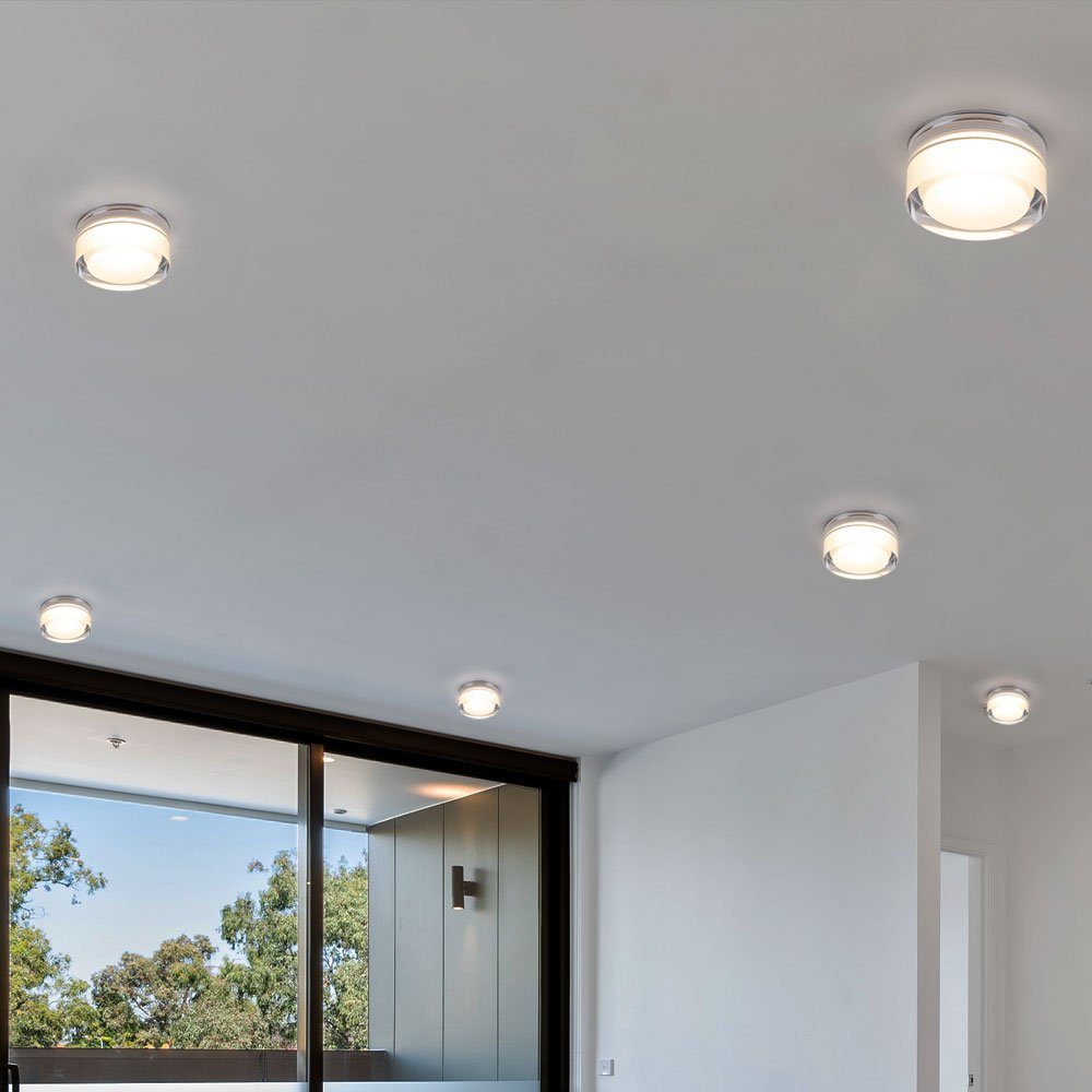 Leuchten Set Leuchtmittel klar inklusive, etc-shop Lampen Büro Design Decken Einbaustrahler, Warmweiß, LED LED 9er Einbau