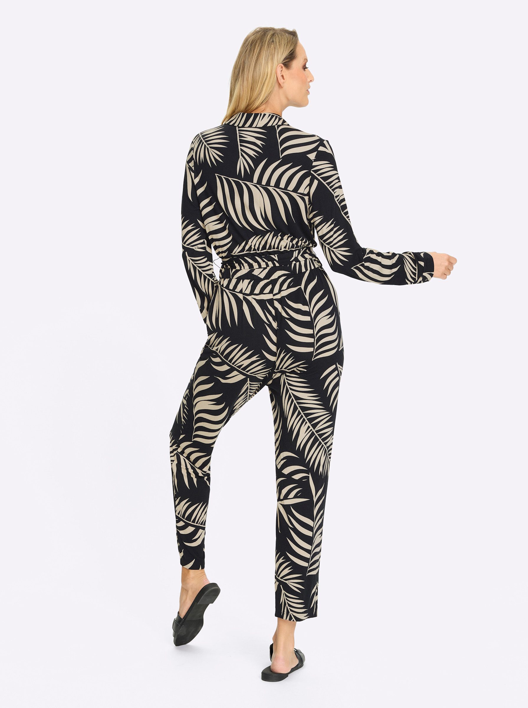 heine Jumpsuit Jersey-Overall Langarm Innenbeinlänge ca. 68 cm