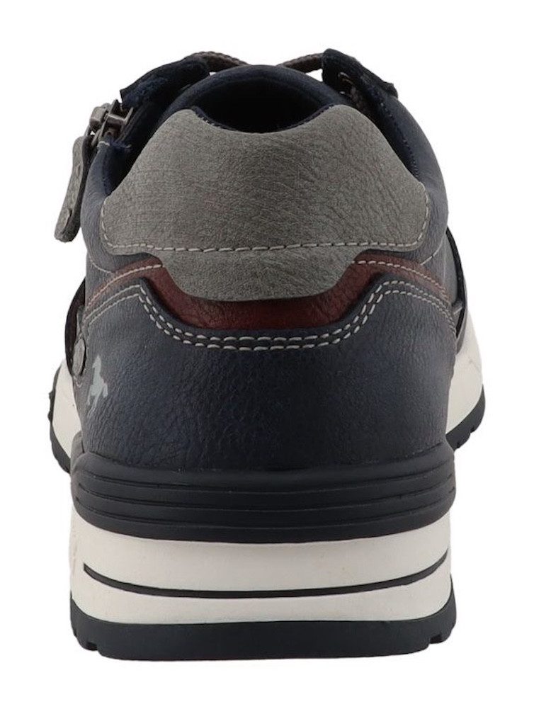 Mustang Shoes Filippo Sneaker Freizeitschuh, Halbschuh, Schnürer mit seitlichem Reißverschluss