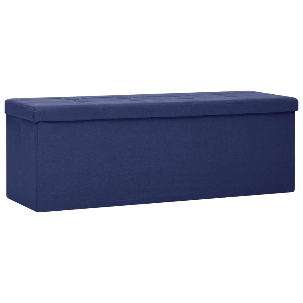 furnicato Truhenbank Aufbewahrungsbank Blau 110 x 38 x 38 cm mit Stauraum und Sitzkomfort