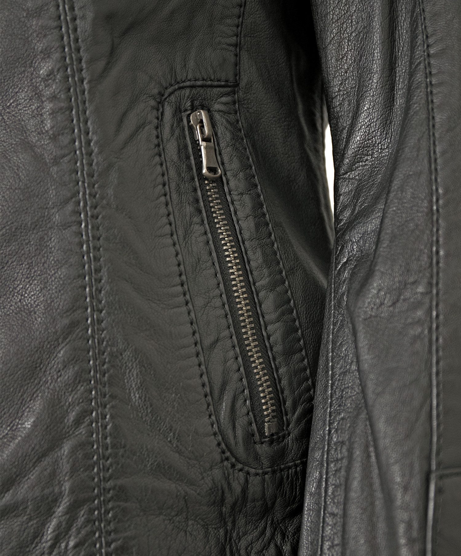 7eleven Lederjacke Tini 7eleven - Damen Lederjacke Lammnappa schwarz – Bild 4 von 5
