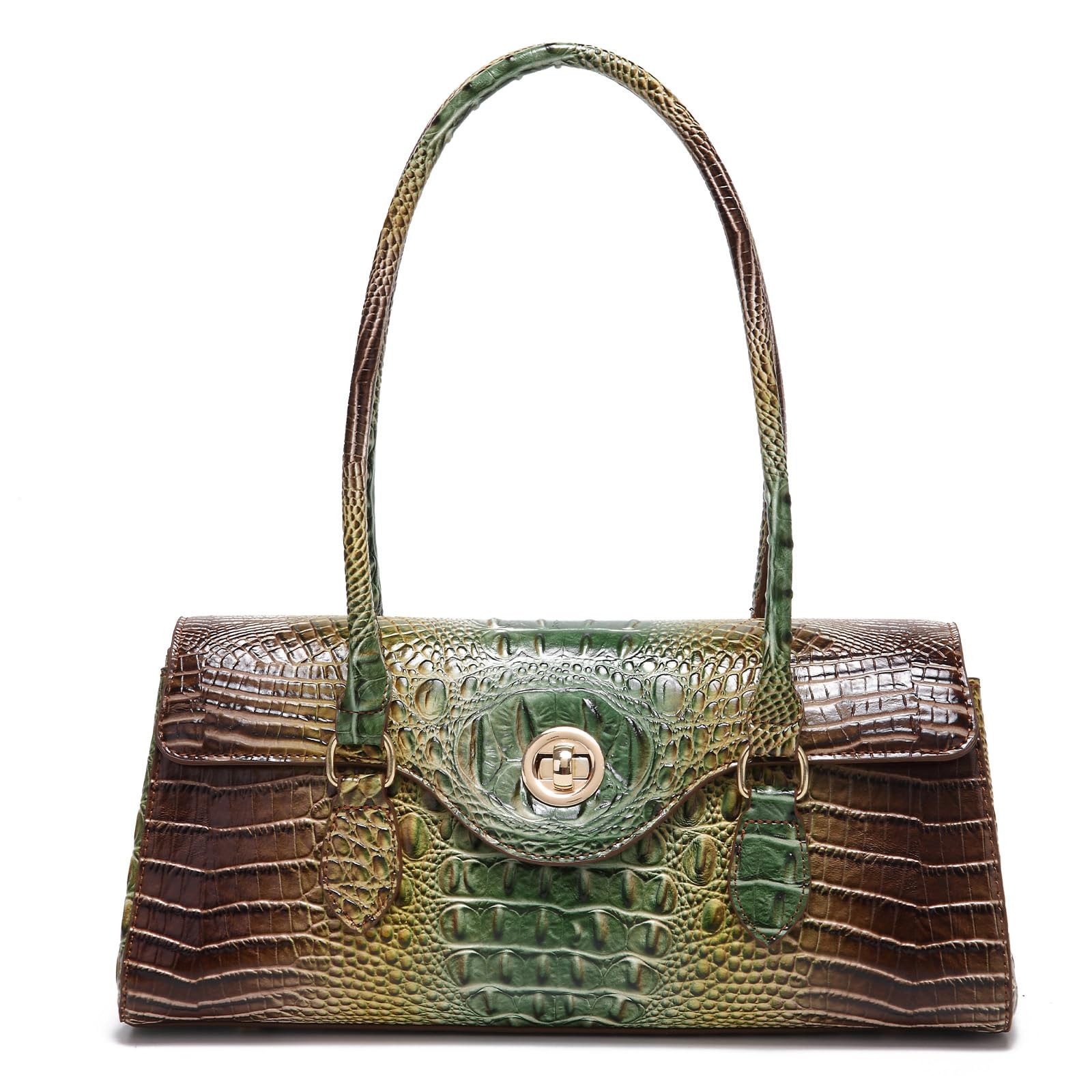 RWEUOQ Henkeltasche Damen Kroko-Henkeltasche aus PU-Leder günstig online kaufen