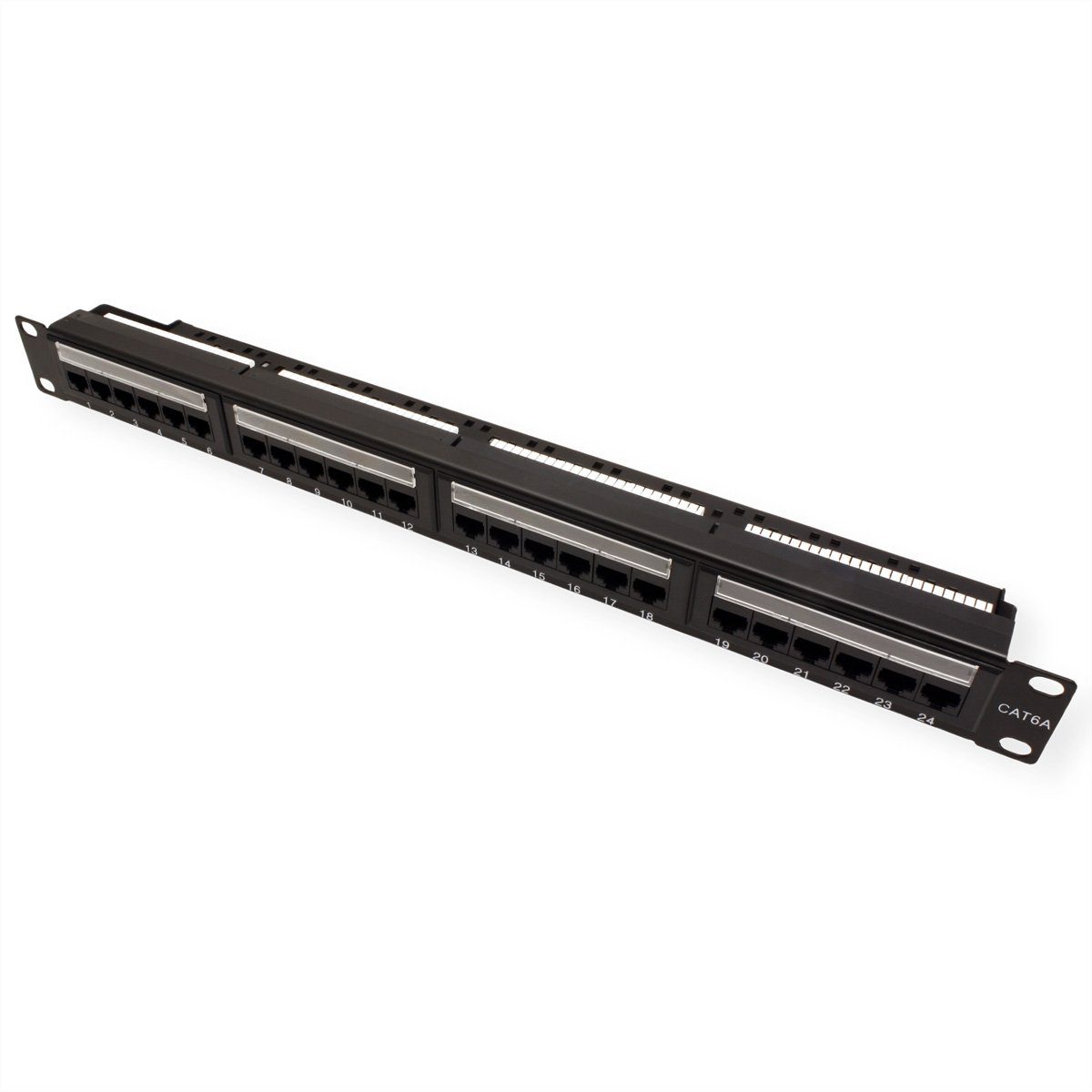 Kat.6A (Class EA) 19"-Patchpanel, 24 P, ungeschirmt Netzwerk-Panel