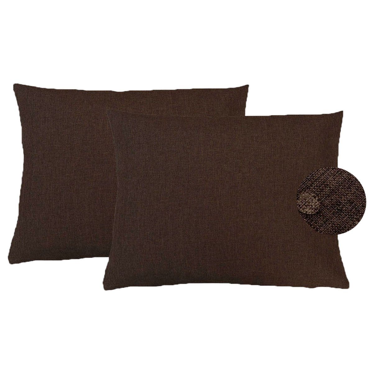 Kissenbezüge 2er Set Leinen Optik Kissenbezug Dekokissenbezug, (2 Stück), s günstig online kaufen