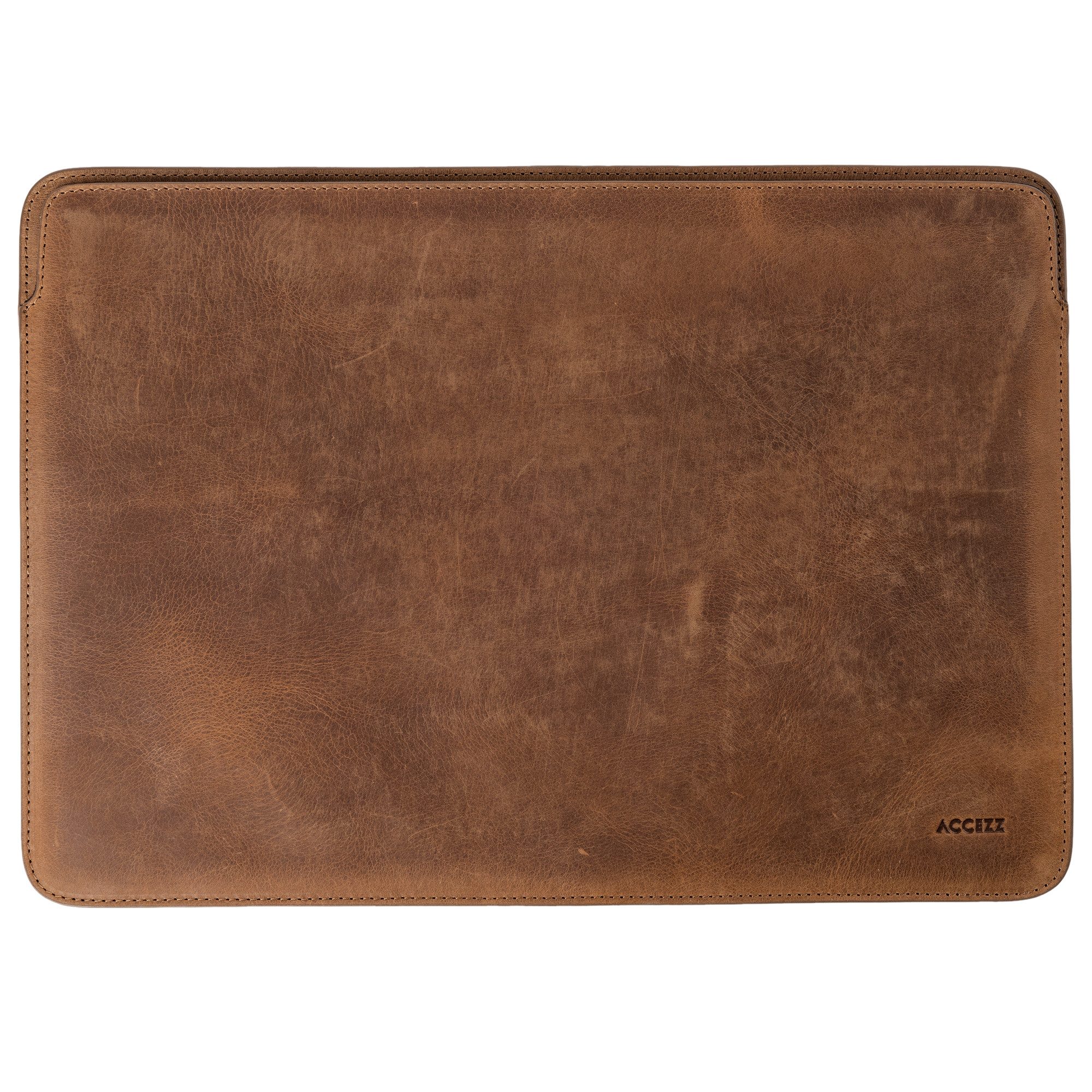 Accezz Laptop-Hülle Accezz Leder Laptop Hülle 13 Zoll - Laptop Sleeve - Cognac