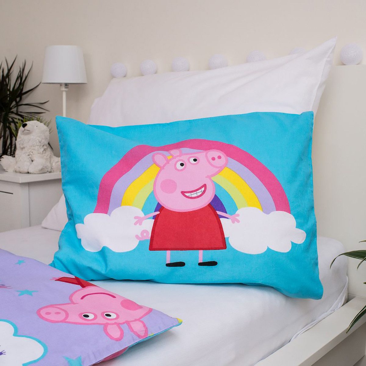 Peppa Pig Kinderbettwäsche Peppa Wutz Kinderbettwäsche 100 x 135 + 40 x 60 cm, 100% Baumwolle, Renforcé, 2 teilig