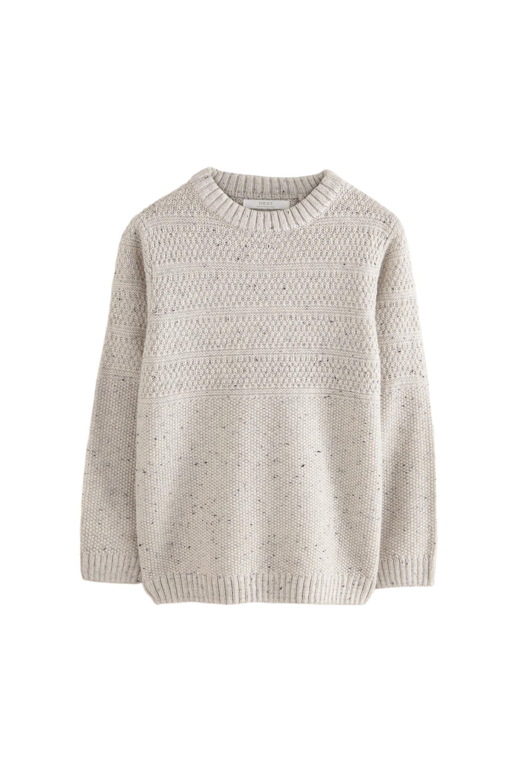 Rundhalspullover Strukturierter Pullover mit Rundhalsausschnitt