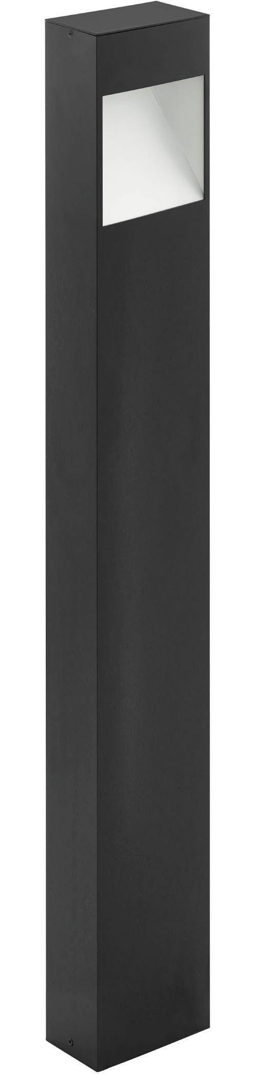EGLO Stehlampe Manfira Außen-Stehlampe, Außenleuchte, Alu, IP44, Außenlampe, Lampe, LED fest integriert, Warmweiß, Stehleuchte - L13,5 x B7,5 x H87 cm - anthrazit, weiß - 10W inkl.