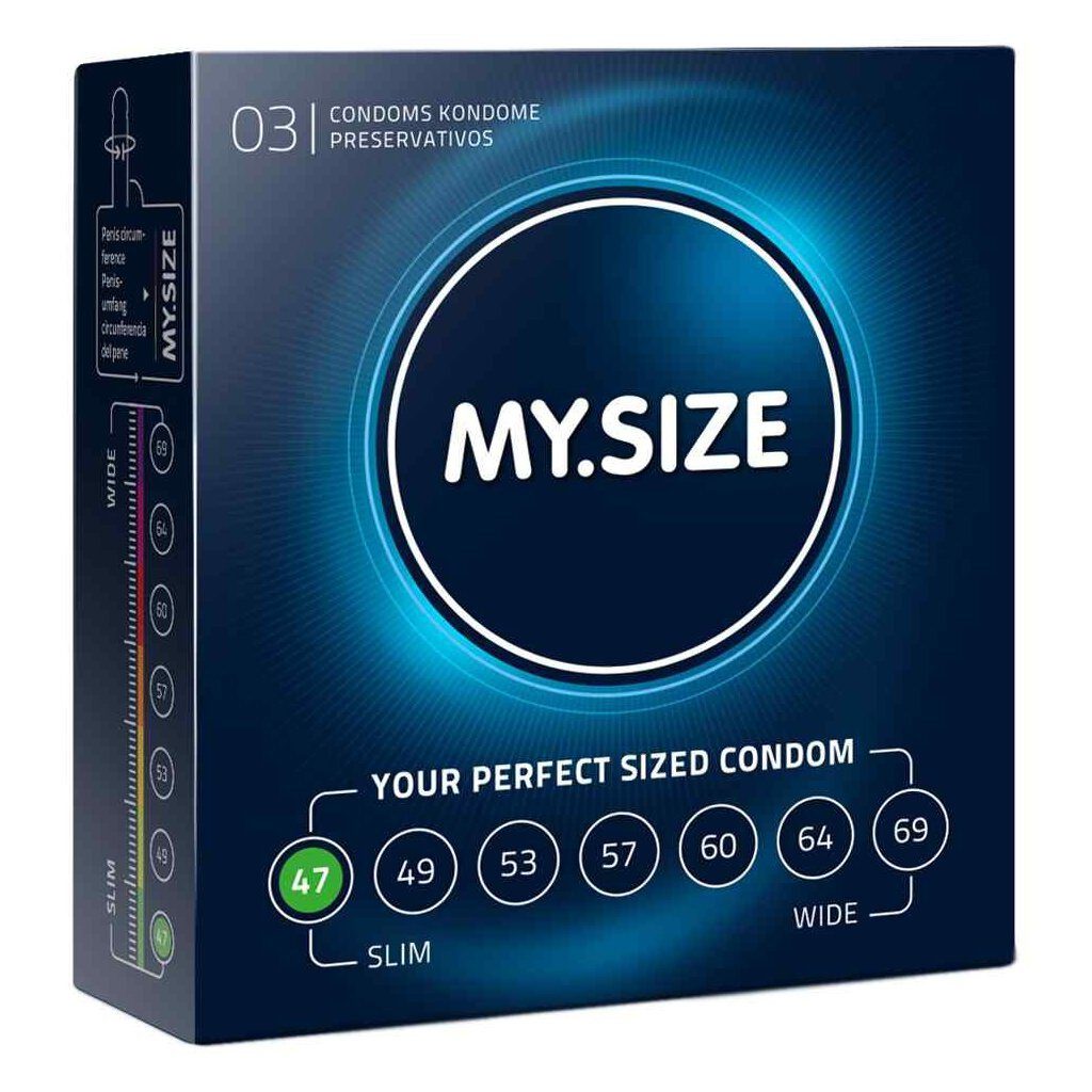 MY.SIZE Kondome MY.SIZE Pro 47 mm 3er, 1 St., Hauchdünn, Vegan, allergenarm