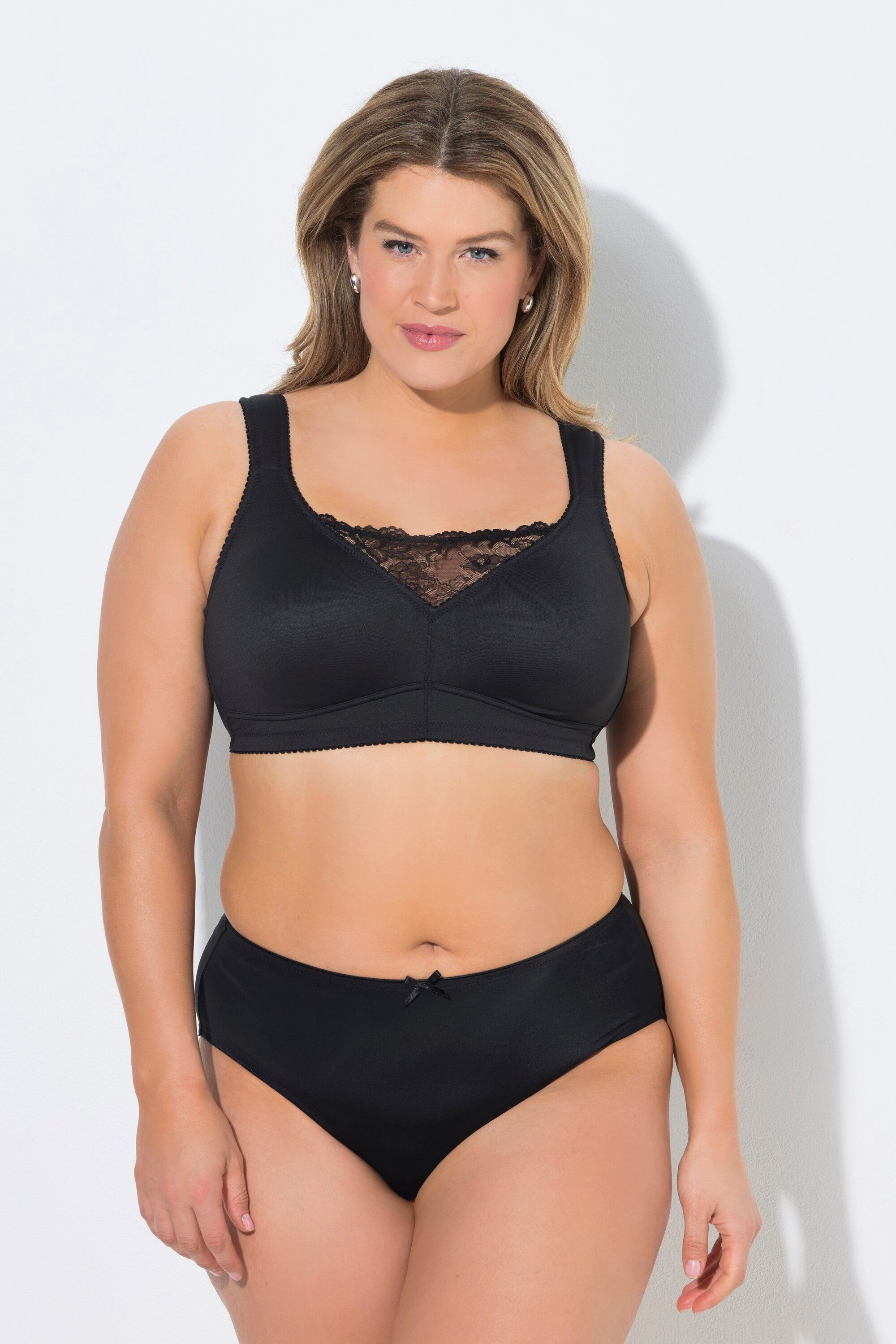 Ulla Popken Bustier Bralette Spitze Mikrofaser ohne Bügel