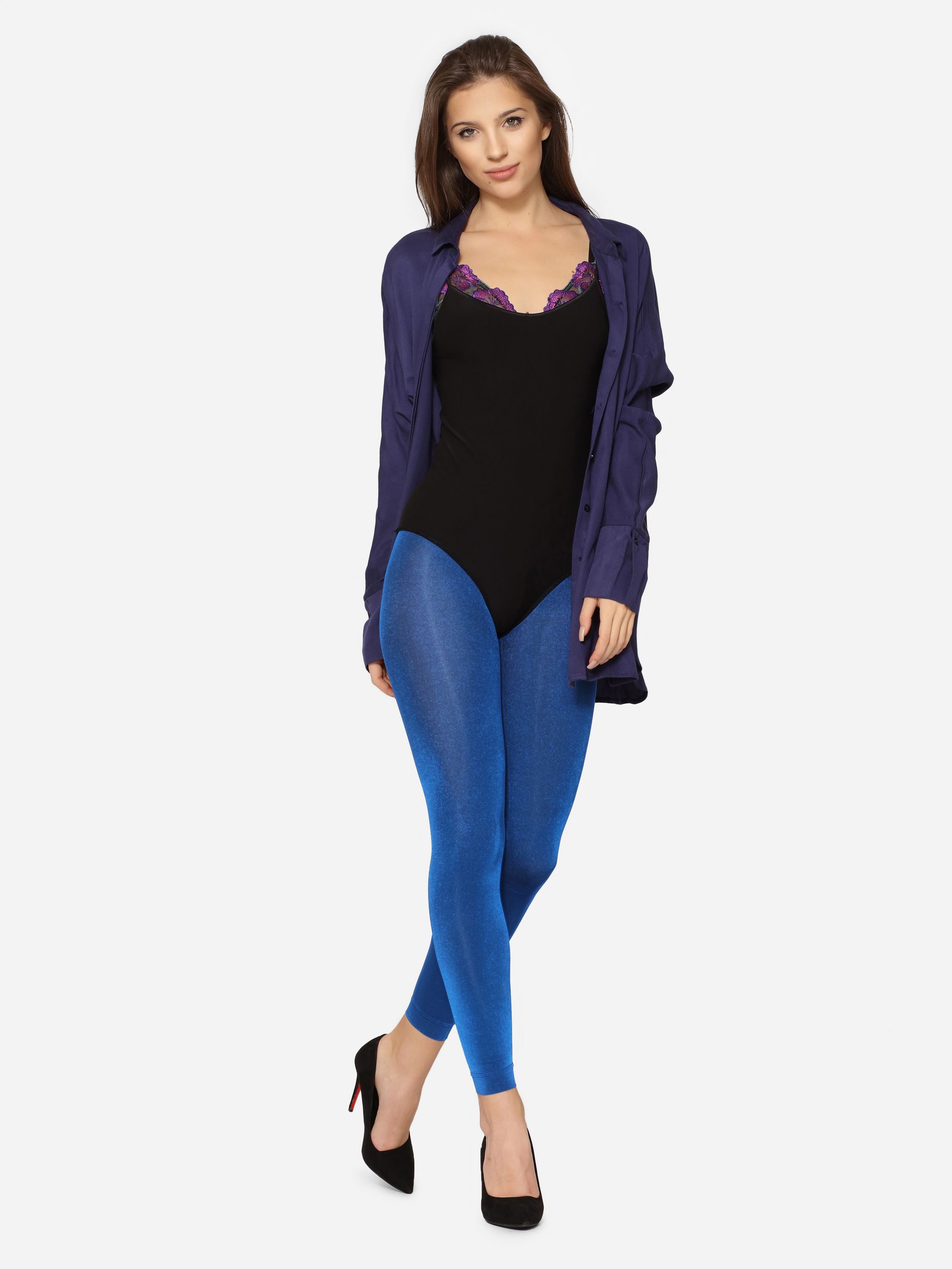 Merry Style Leggings Damen Lange Leggings 60 DEN MSFI029 (1-tlg) elastischer Bund
