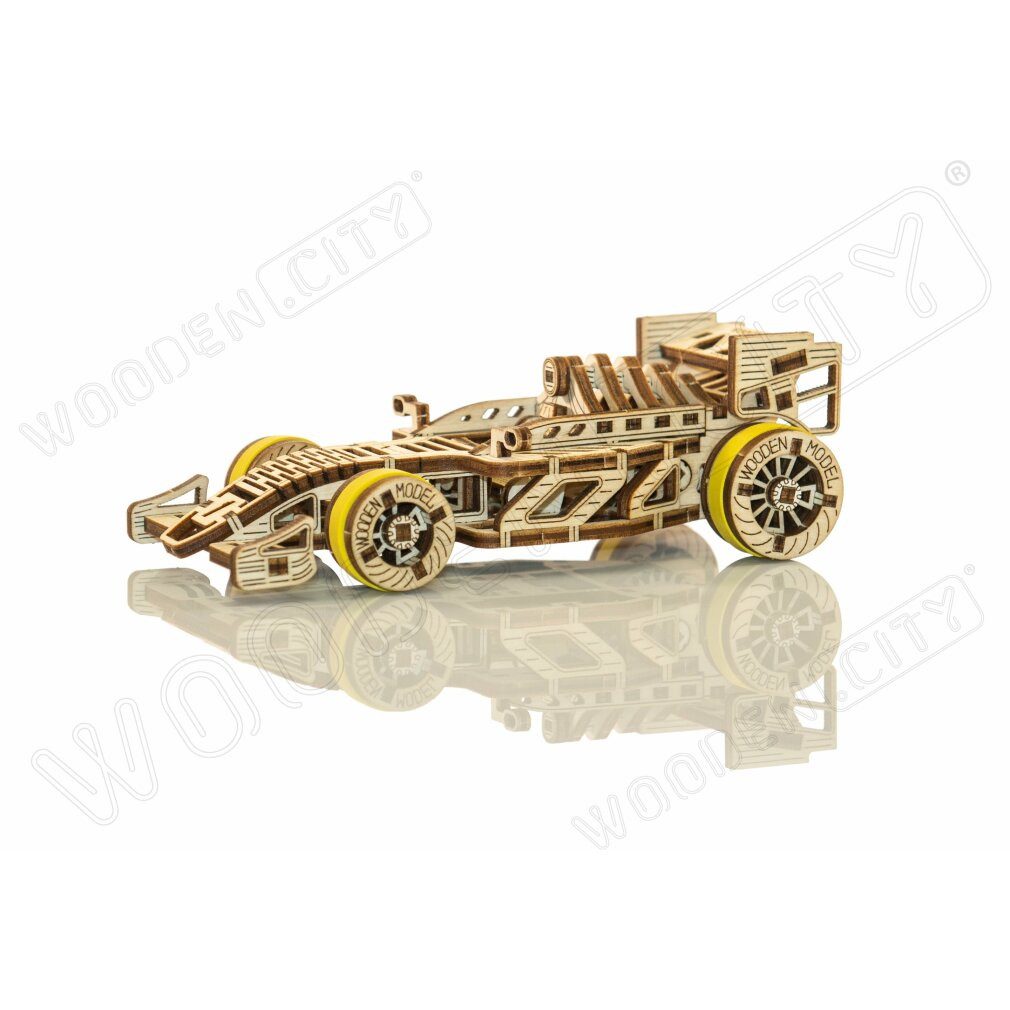 Wooden City 3D-Puzzle 3D-Puzzle Rennwagen Bolid 108 Teile, Puzzleteile