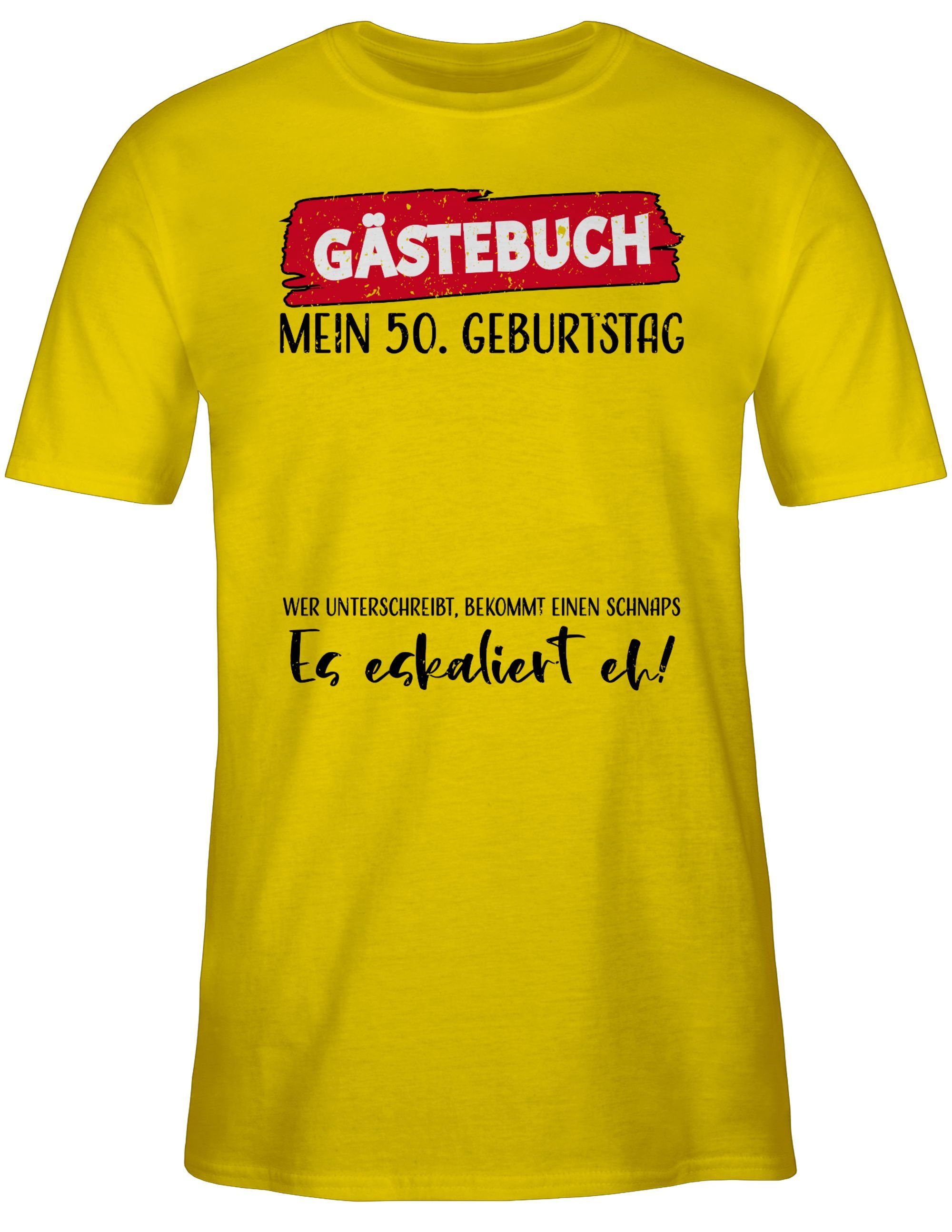 Shirtracer T-Shirt Gästebuch 50. Geburtstag 50. günstig online kaufen