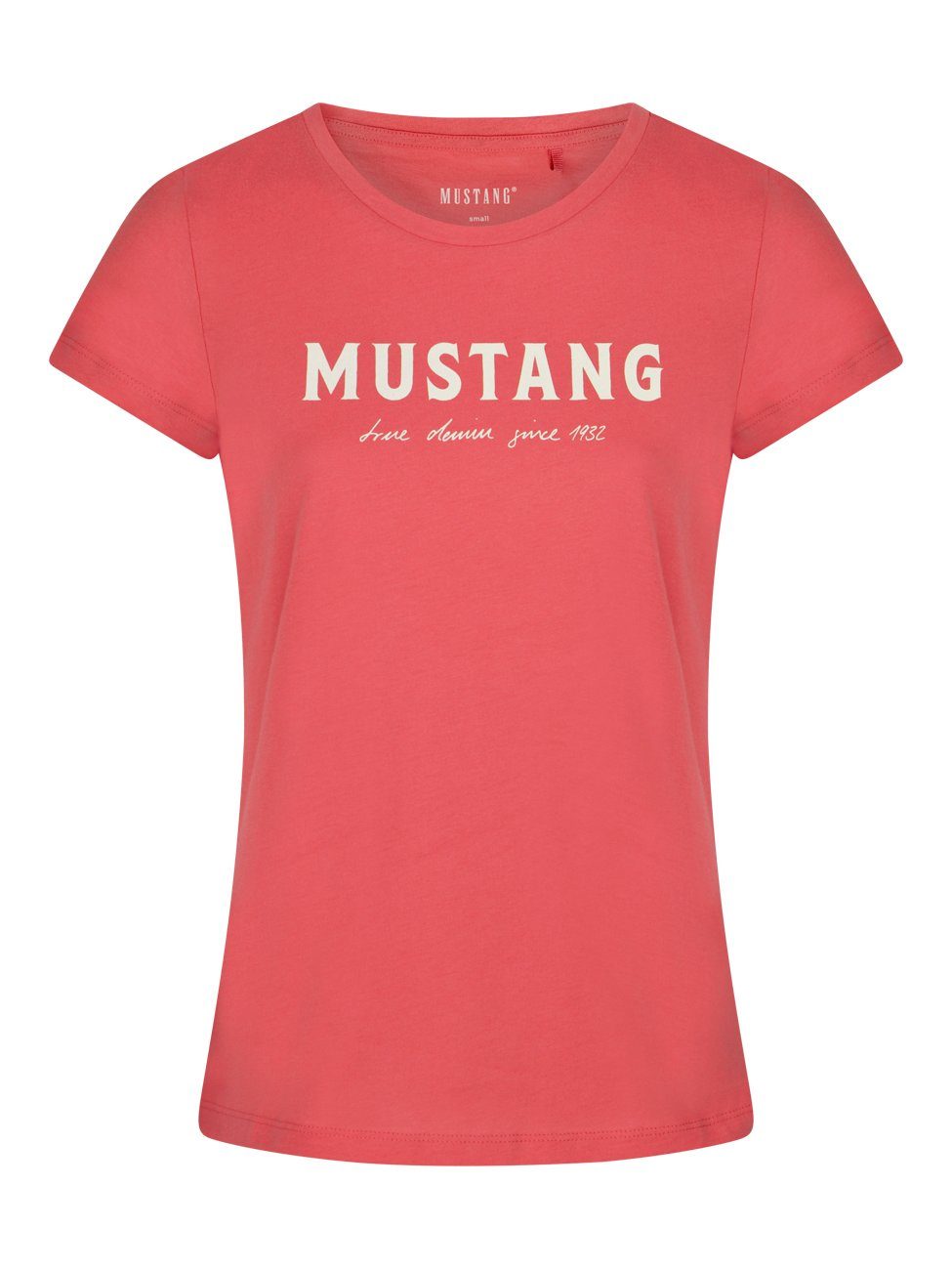 MUSTANG T-Shirt Damen Logo Printshirt Alexia C Logo Slim Fit (1-tlg) Basic günstig online kaufen