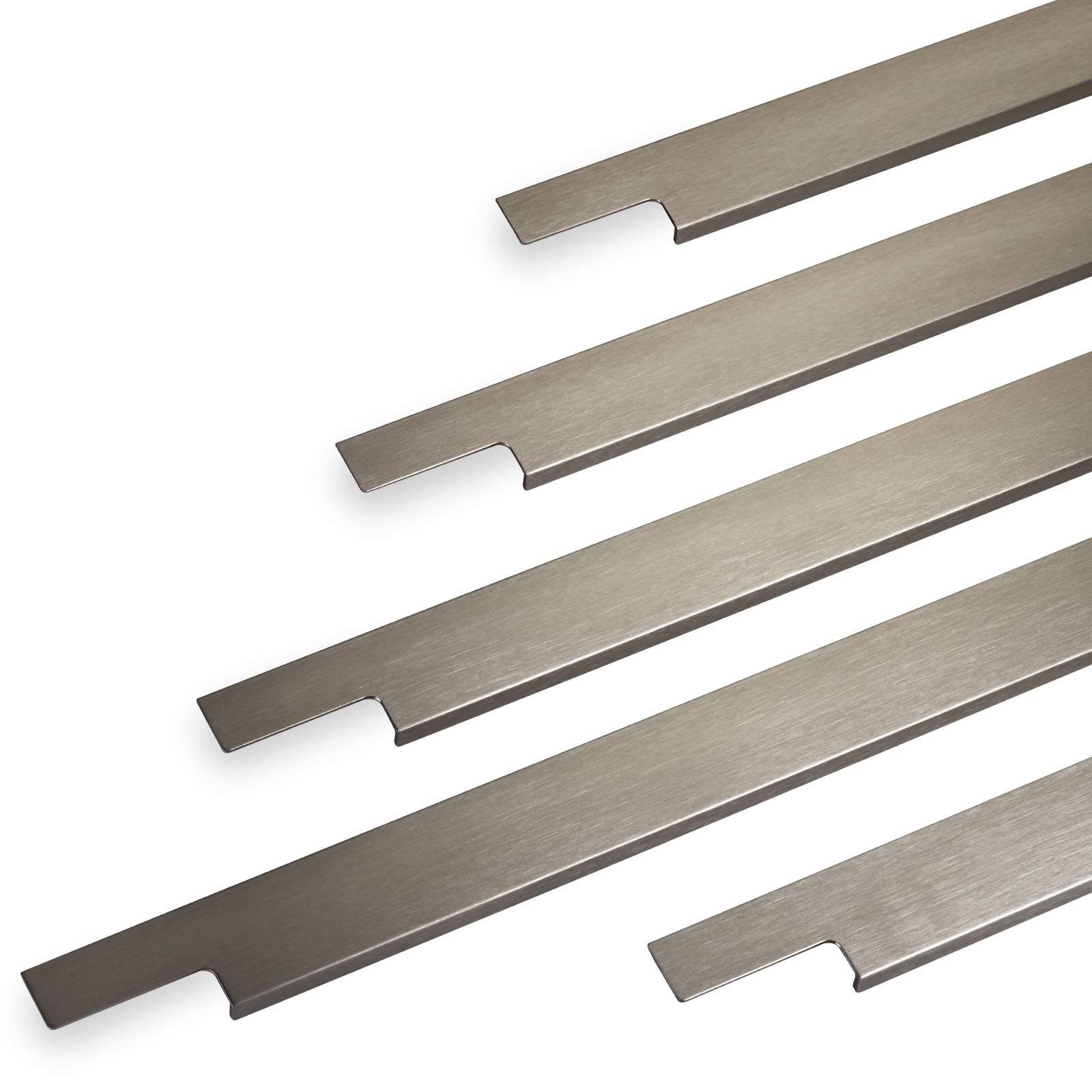 Möbelgriff SLIM Edelstahloptik gebürstet, Aluminium, ZUM EINFRÄSEN