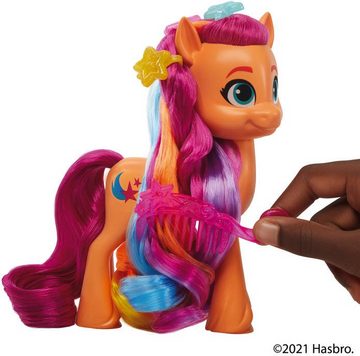 Hasbro Spielfigur My Little Pony, A New Generation - Regenbogenmähne Sunny Starscout, mit langen, pinkfarbenen Haaren und Sternschnuppen-Schönheitsfleck