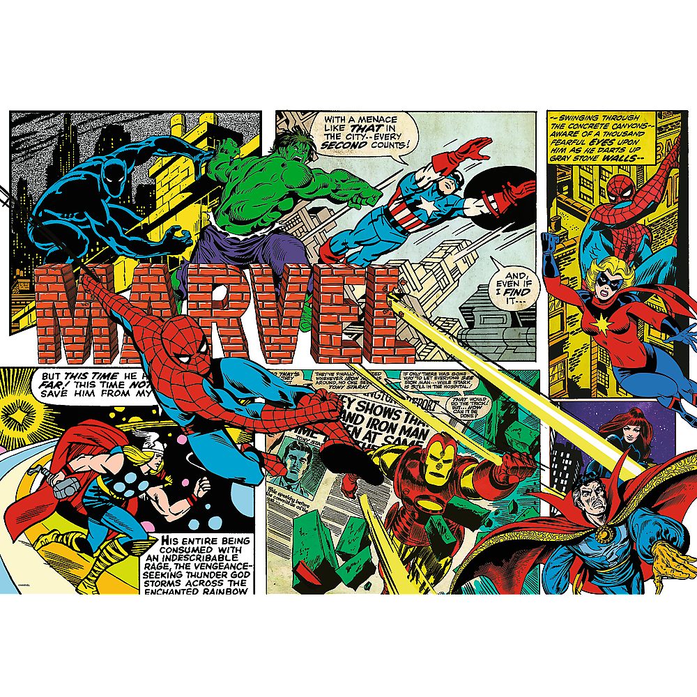 Trefl Puzzle Die Jahre Puzzleteile, 100 Marvel 1000 in Disney Made unbesiegten Avengers, Europe
