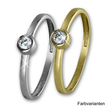 GoldDream Goldring GDR509JX GoldDream Weißgold Damenring Stein 8Kt (Fingerring), Damen Ring Stein aus 333 Weißgold - 8 Karat, Farbe: silber, weiß