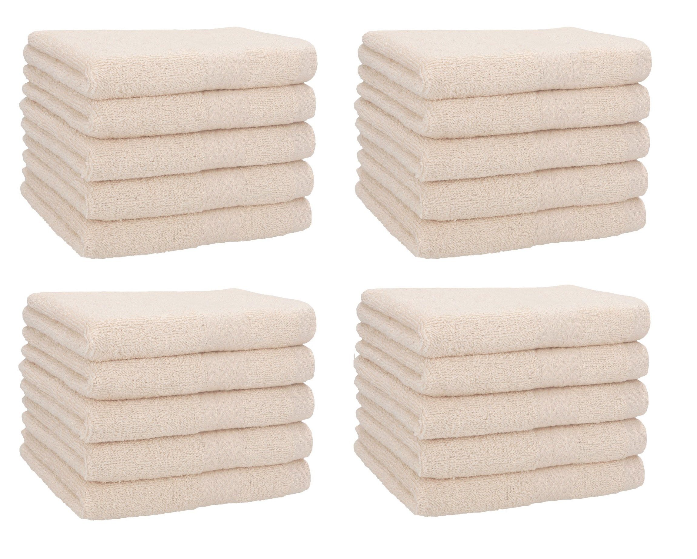 20 Betz Premium Baumwolle 100% Baumwolle Gästehandtücher sand, cm Farbe 100% 30x50 Stück Gästetuch-Set Gästehandtücher