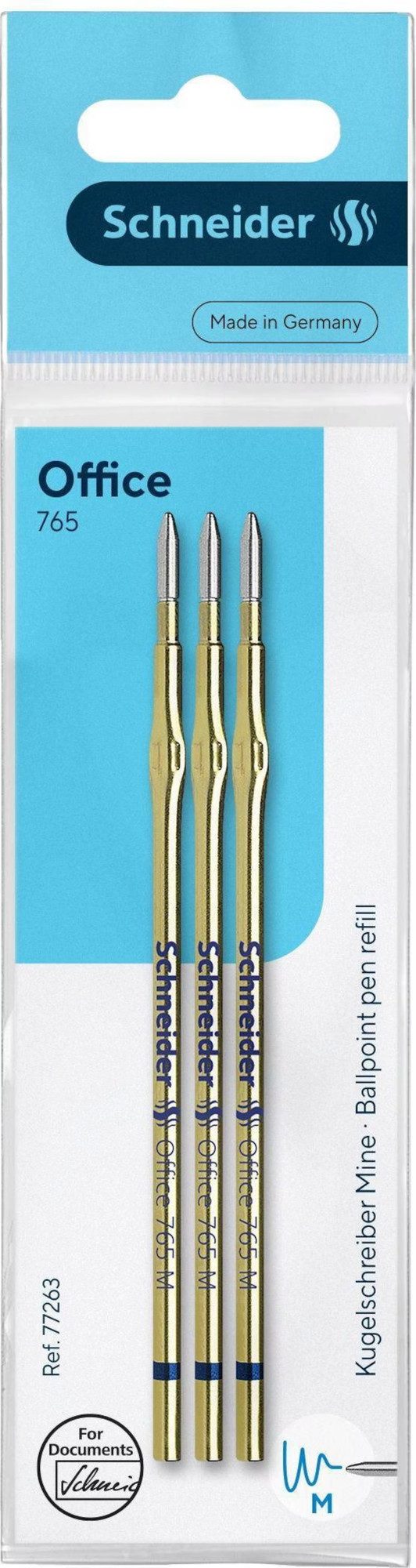 Schneider Kugelschreiber Schneider Kugelschreiberminen Office 765 M blau – 3er Pack