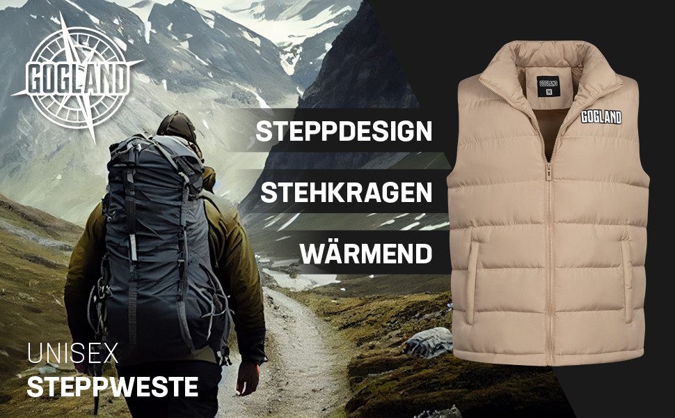 GOGLAND Steppweste GOGLAND® "Tjörn" Unisex Steppweste Unisex-Passform