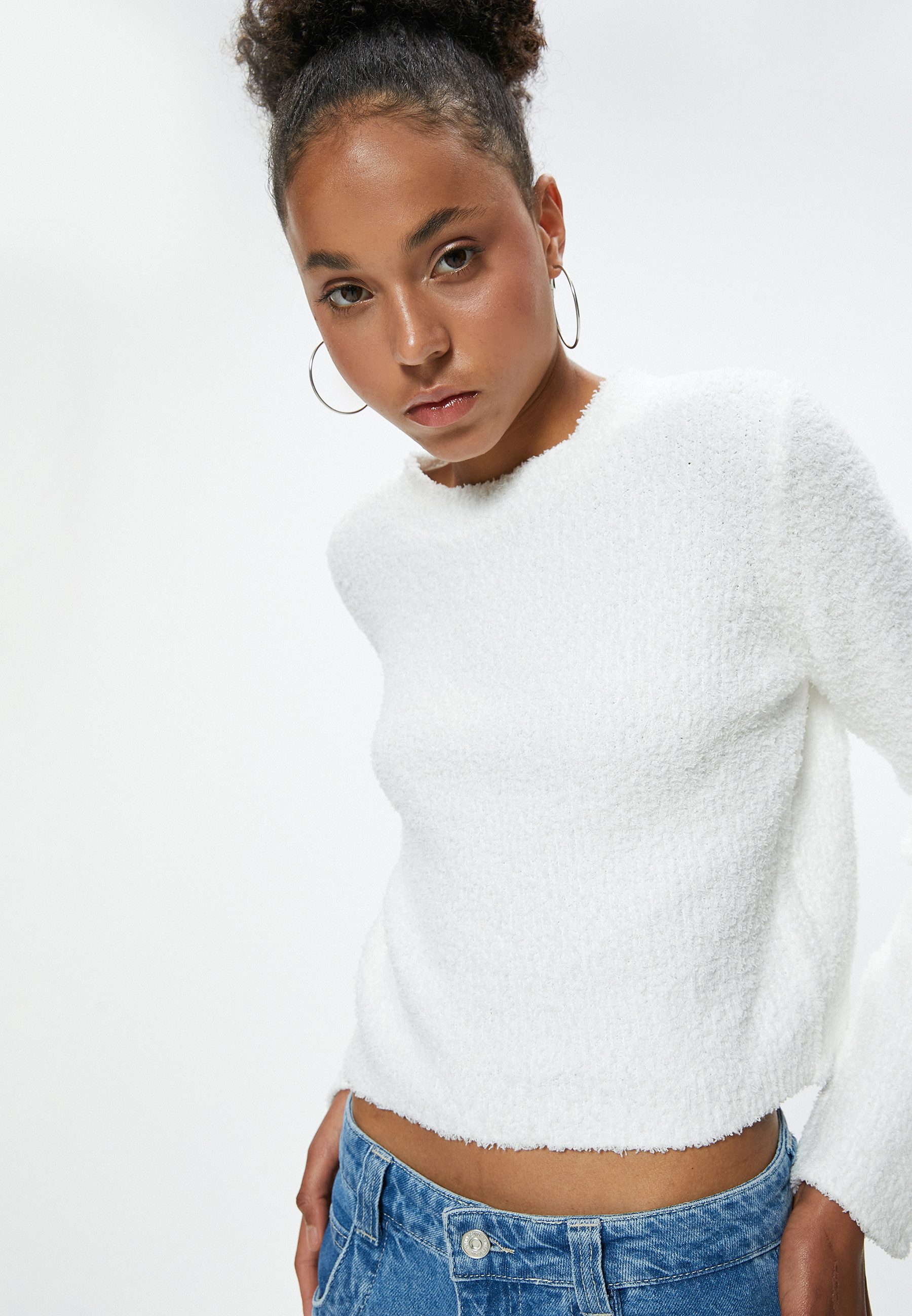 Koton Rundhalspullover Rundhalsausschnitt Regular