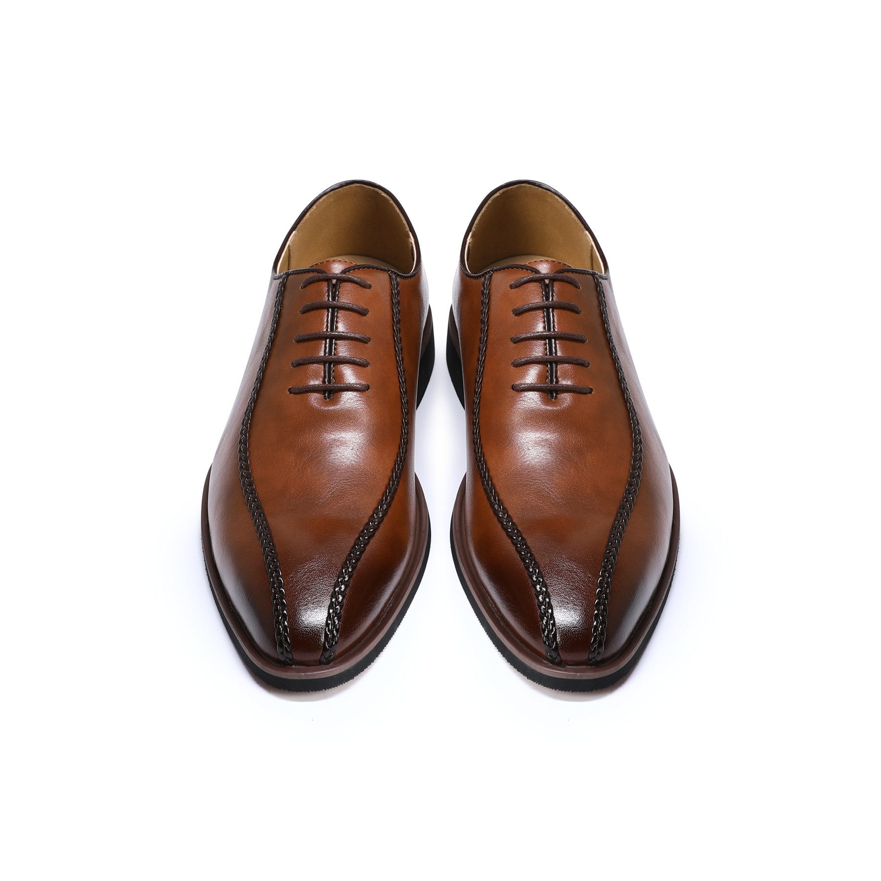 Allthemen Schnürschuh Herren Business-Schnürschuhe Elegant mit Edler Flechtnaht