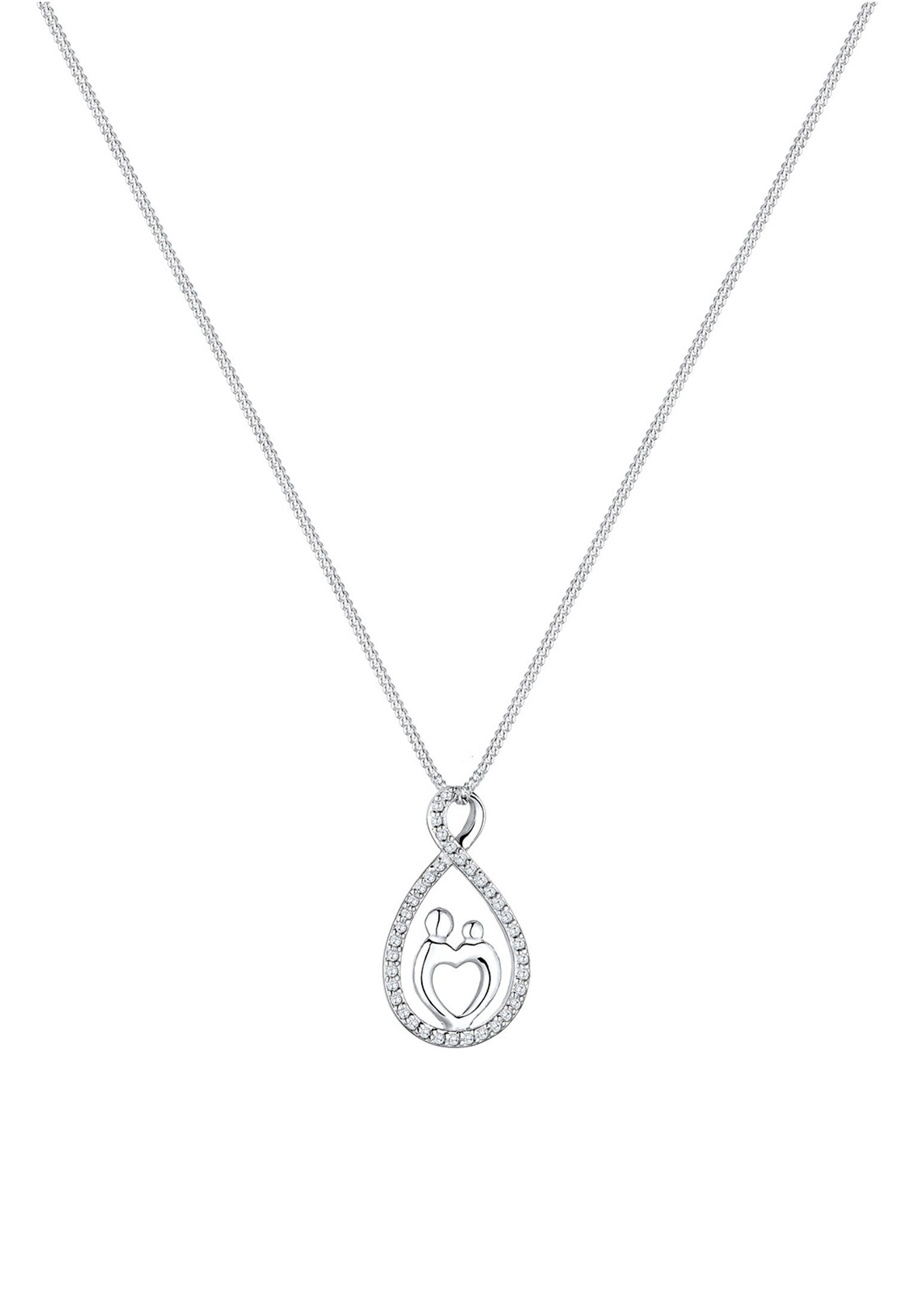 Elli Kette mit Anhänger Mutter Kind Infinity Zirkonia Weiß 925 Sterling Sil günstig online kaufen