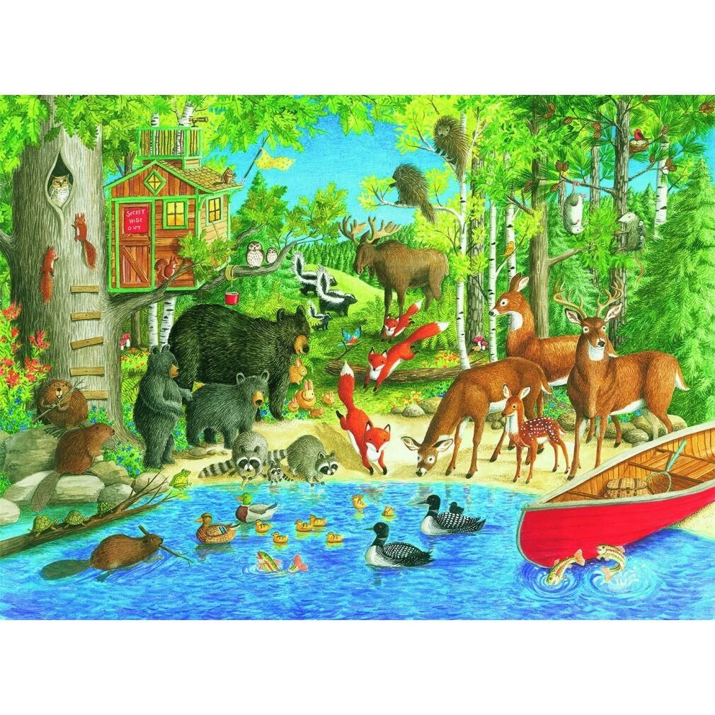 Ravensburger Puzzle RAVENSBURGER Puzzle Waldfreunde XXL 200 Teile, Puzzleteile