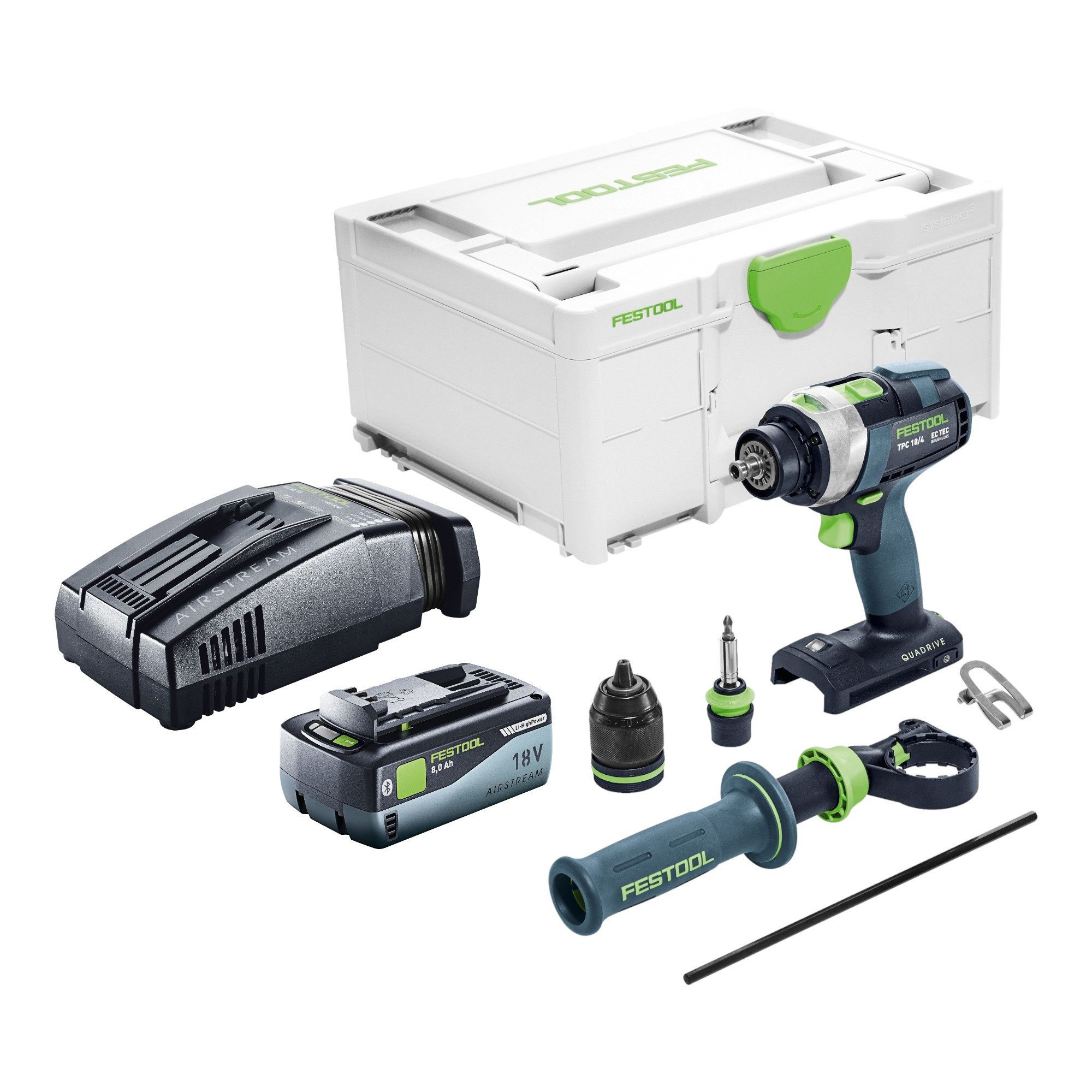 FESTOOL Schlagbohrmaschine Festool TPC 18/4 I-Basic Akku Schlagbohrschrauber 18 V 75 Nm (575604