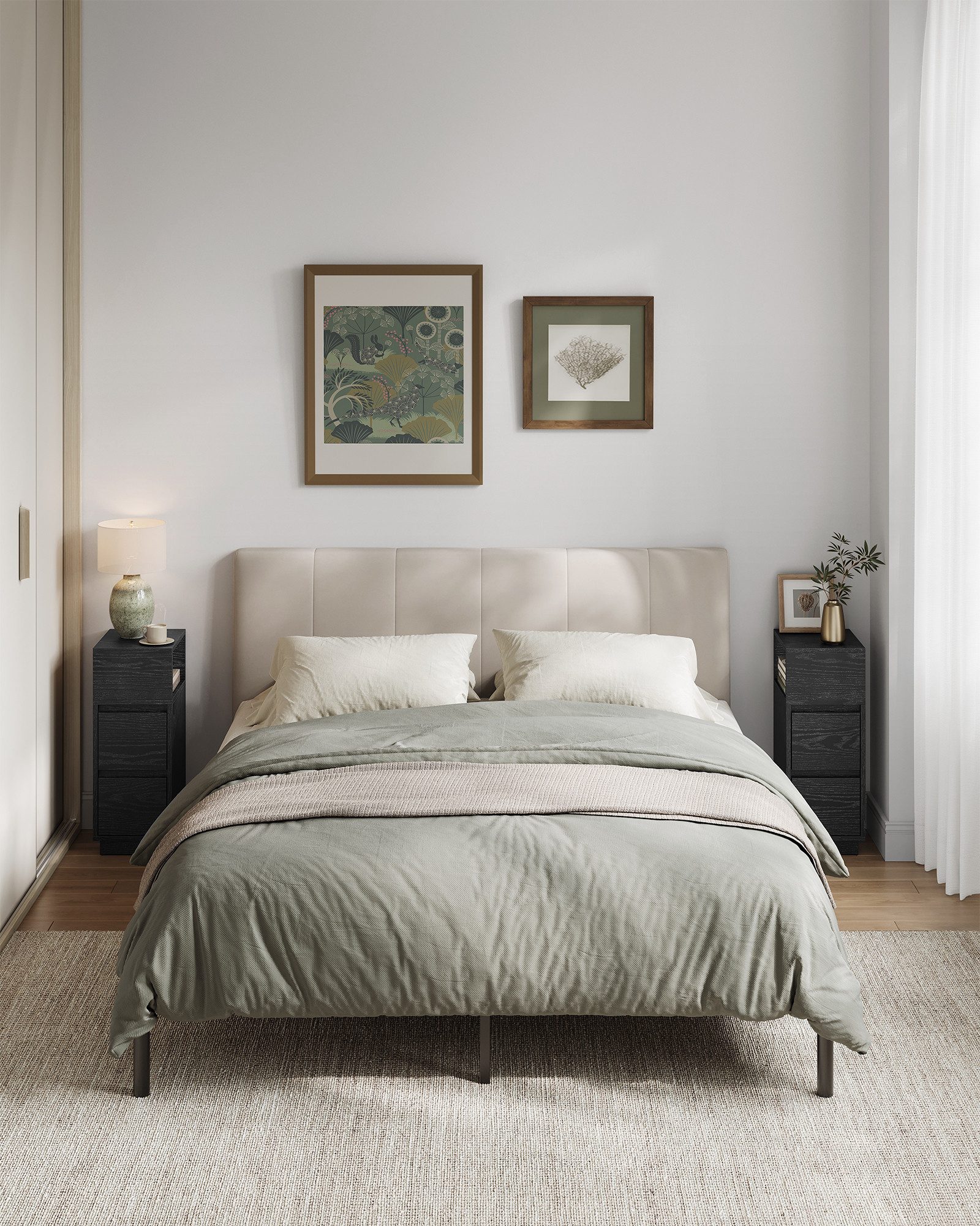 VASAGLE Nachttisch (2-St), 1er Set/2er Set, schmal, Beistelltisch mit 2 Sch günstig online kaufen