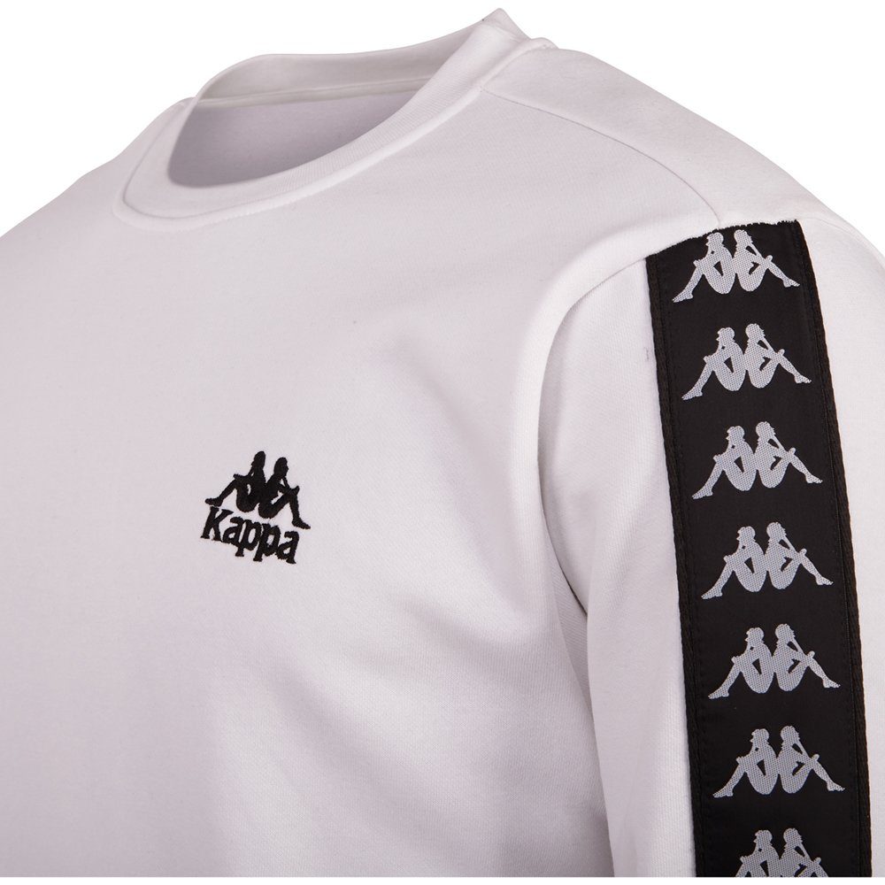 an white Kappa Logoband mit bright hochwertigem Sweater Jacquard den Ärmeln