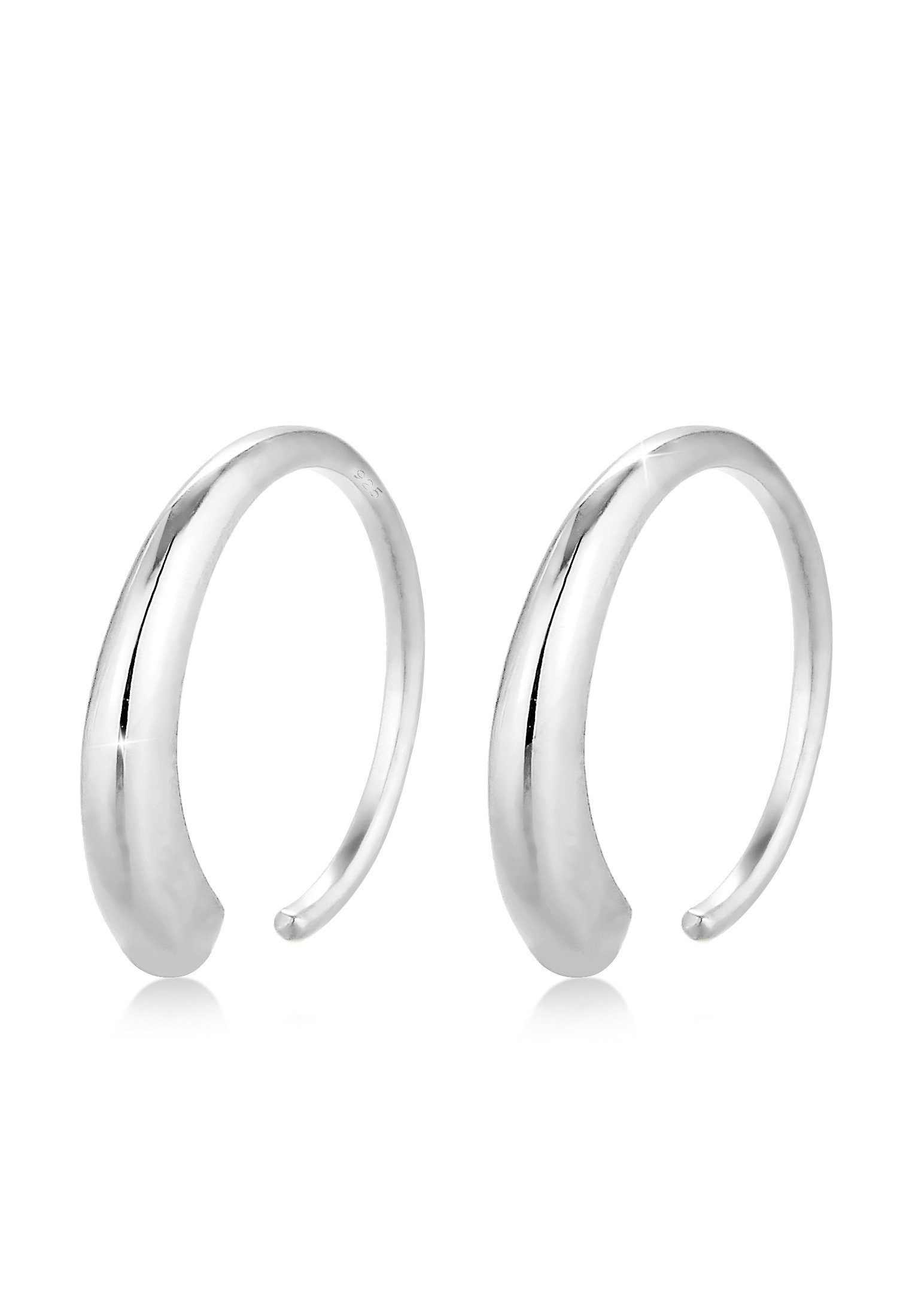 Elli Paar Creolen Creolen Ohrhänger 925 Sterling Silber