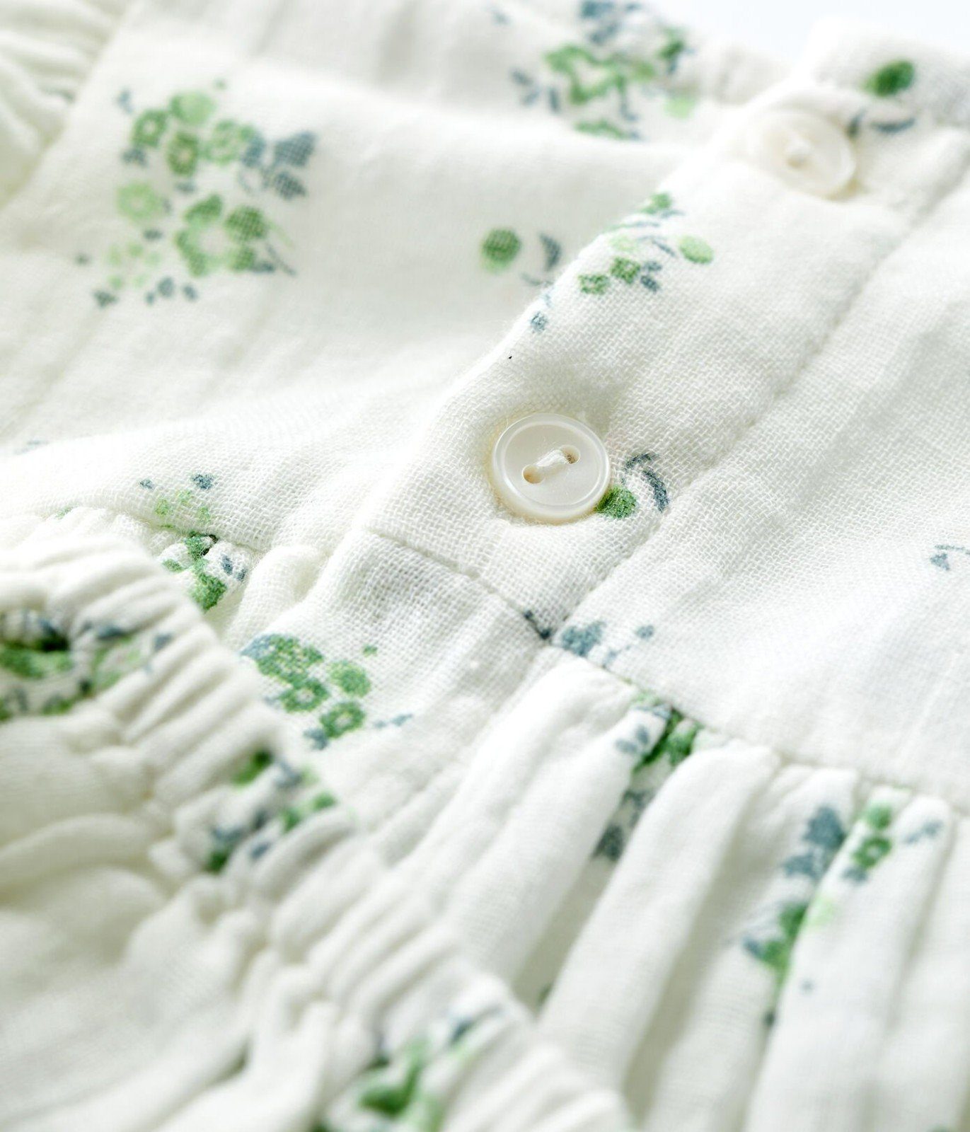 Baby Sommerkleid Bateau Biobaumwolle Bateau Blumen Kleid Petit mit Petit 3-12 aus Monate