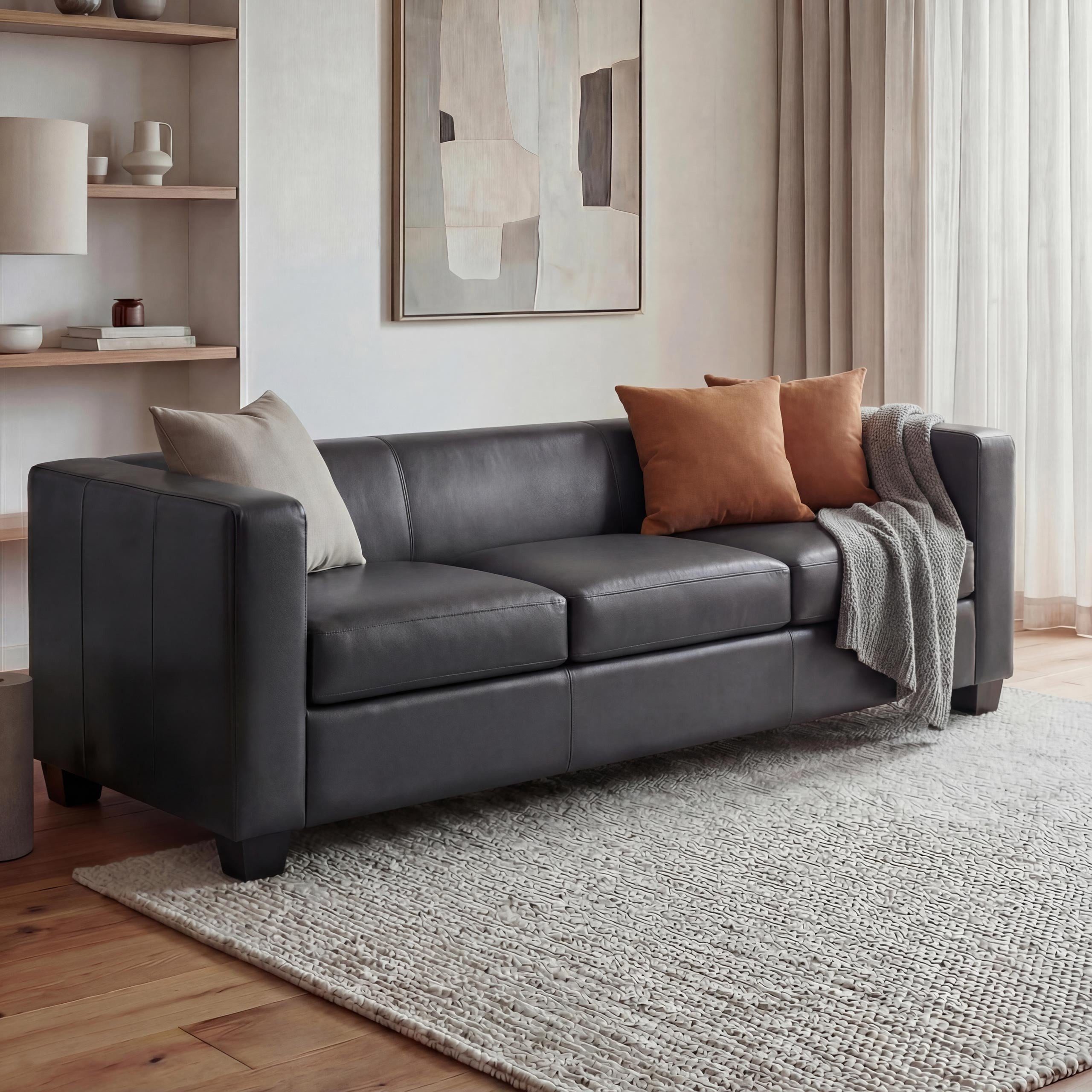 MCW 3-Sitzer Lille-S-K-3, 3-Sitzer, bequeme Sitzpolsterung, Lounge-Stil, Abgerundete Kanten