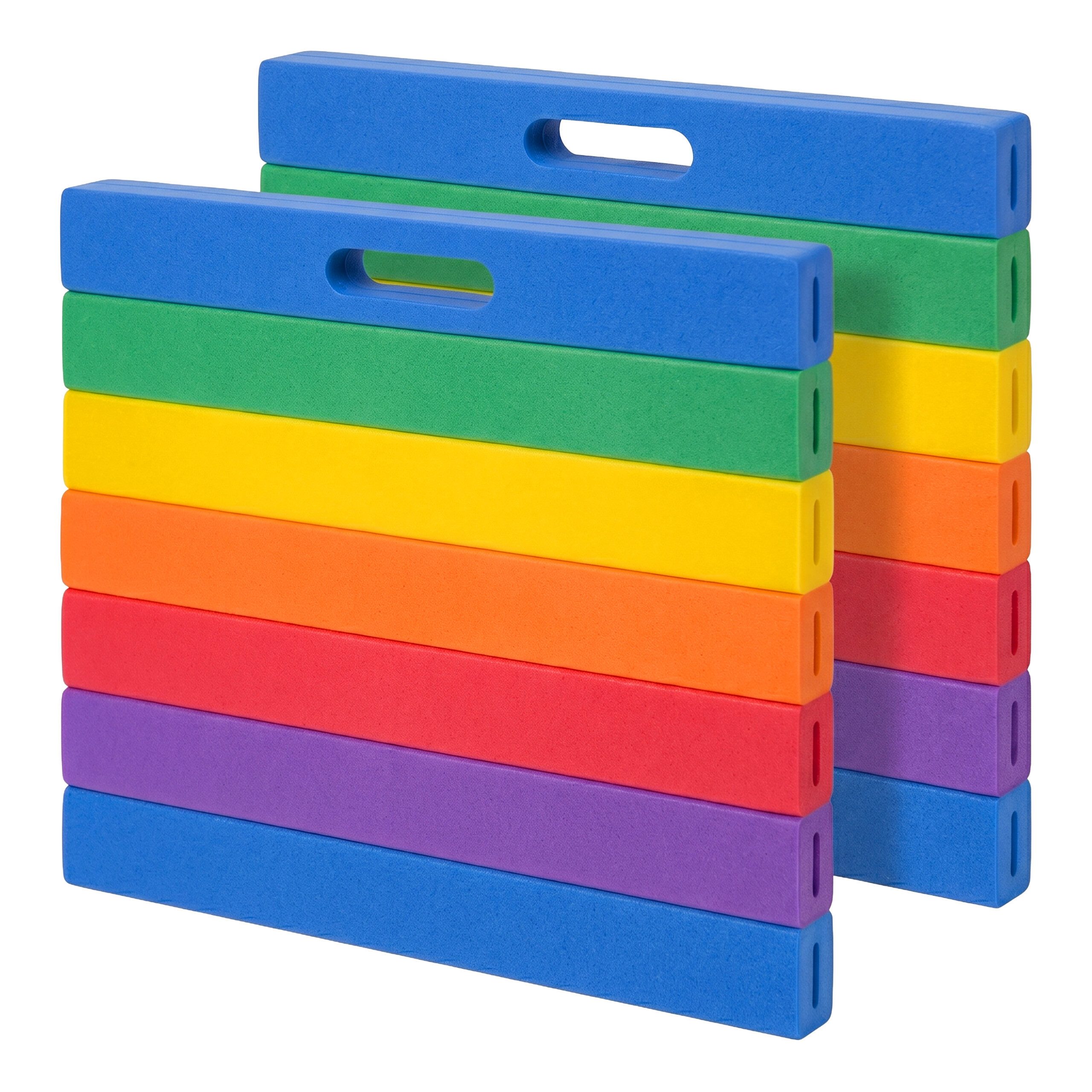 relaxdays Garten-Kniekissen Kniekissen mit Tragegriff 2er Set, (2-St), Bunt