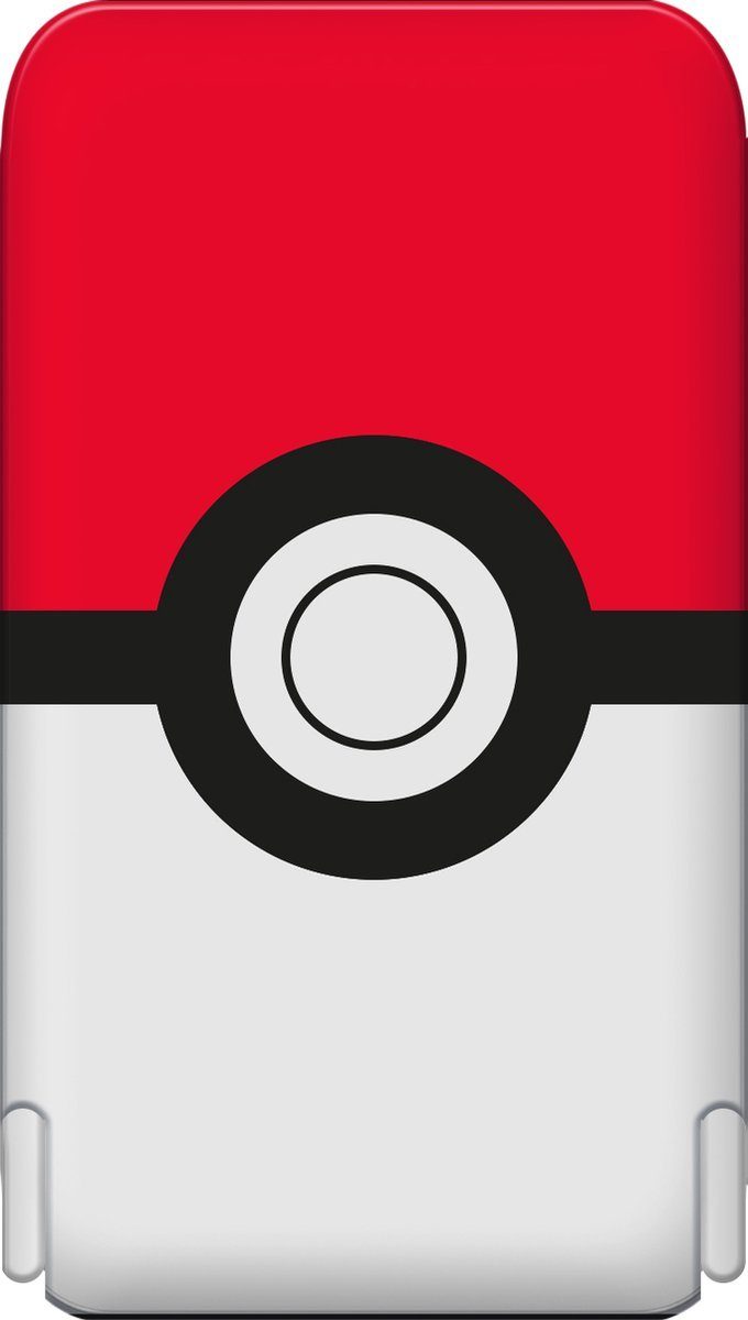 OTL Pokémon – Pokéball-Logo – kabellose magnetische Powerbank Powerbank, klappbarer Telefonständer – 5000 mAh – USB-C