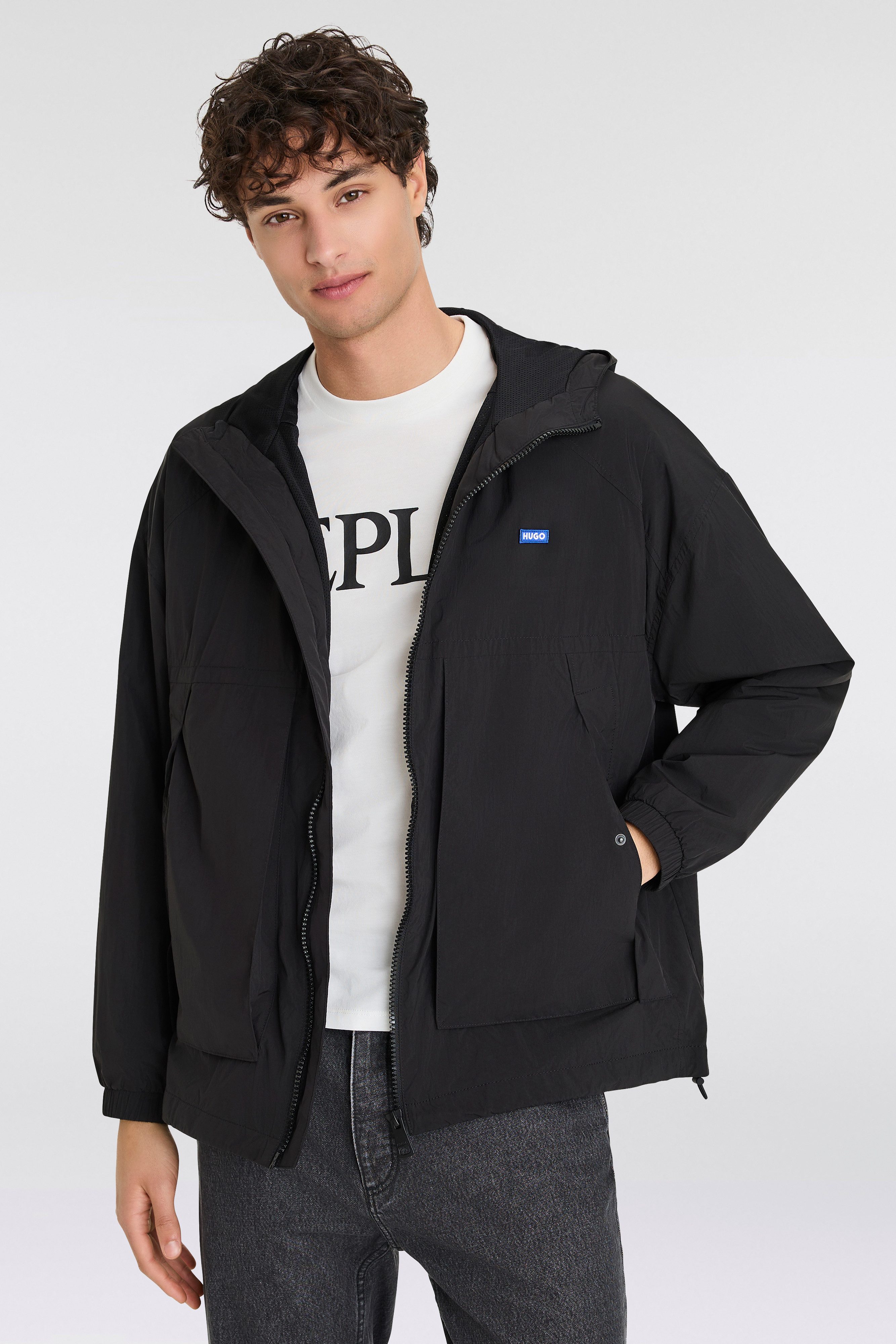 HUGO Blue Outdoorjacke Bod mit großen Taschen Übergangsjacke Softshell günstig online kaufen