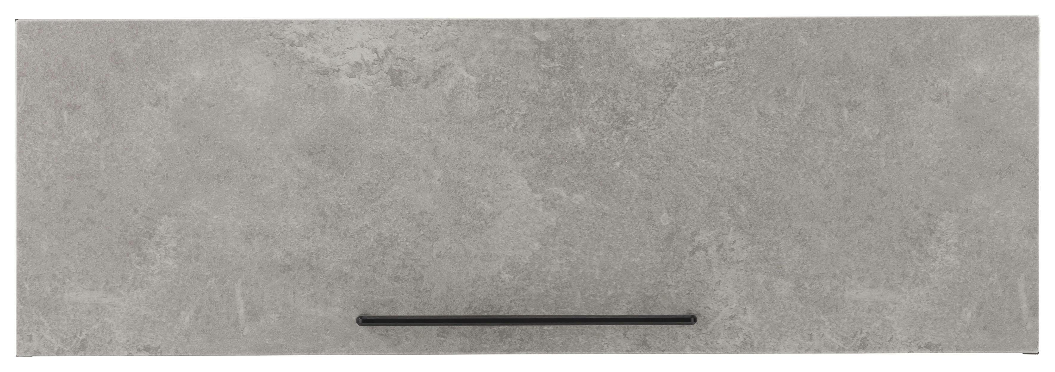 HELD MÖBEL Klapphängeschrank Tulsa 100 MDF 1 | breit, hell Klappe, mit betonfarben cm Front schwarzer grafit Metallgriff