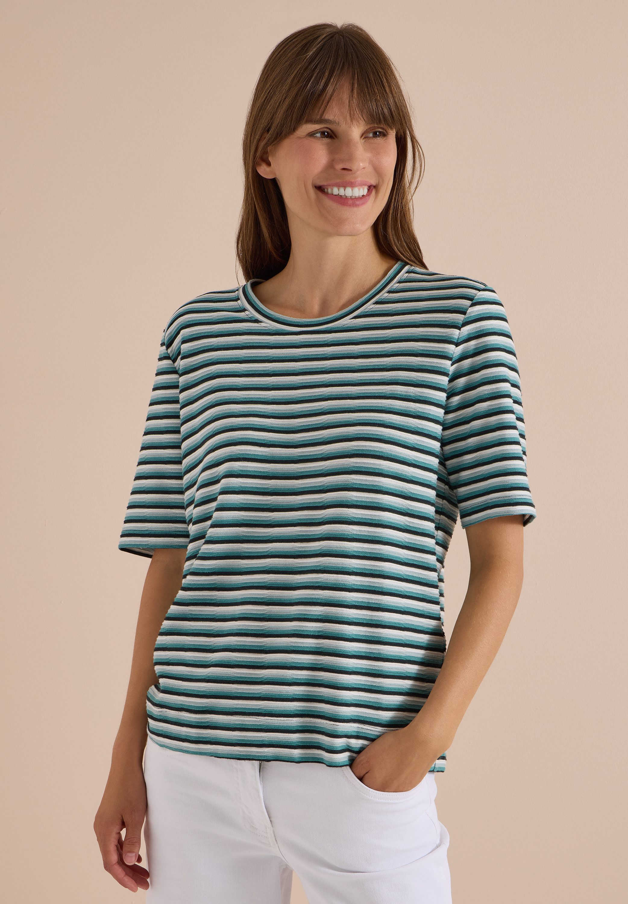 CECIL Print-Shirt im Streifendesign