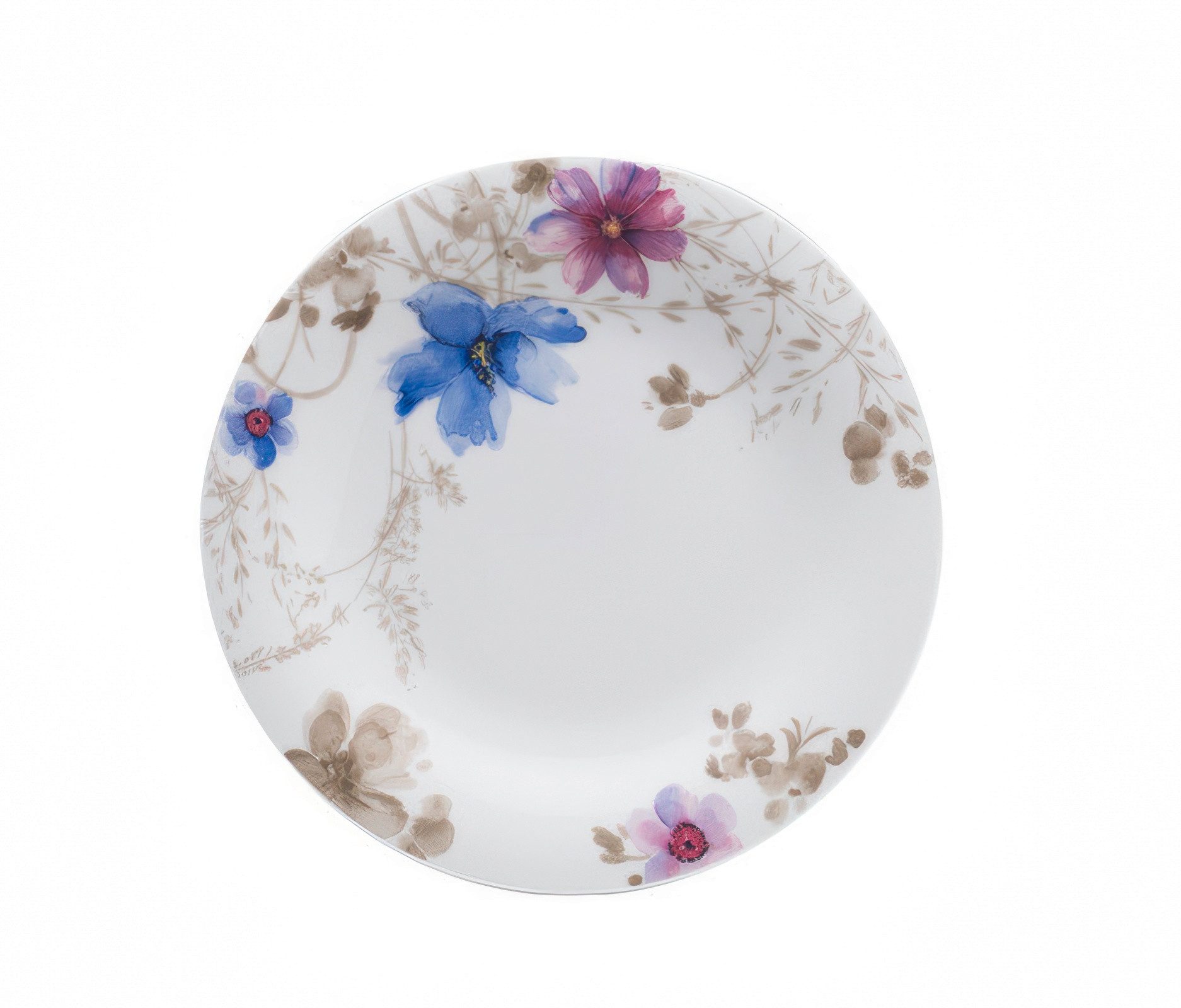 Villeroy & Boch Speiseteller Mariefleur Gris, Spülmaschinengeeignet, Mehrfarbig, Blumen, H: 2.5cm